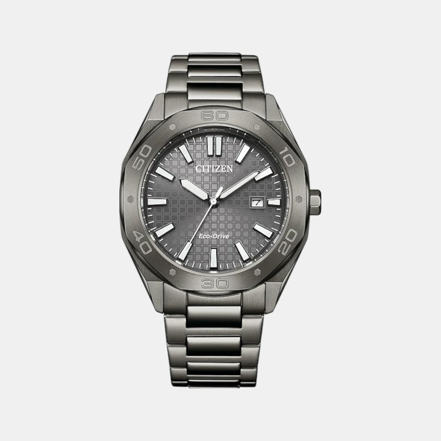 Citizen Eco-Drive Men Eco-Drive Grey Dial Analog Stainless Steel Watch BM7637-81H