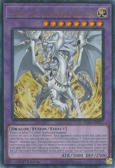 Yu-Gi-Oh! Albion the Sanctifire Dragon - RA05-EN037 - Ultimate Rare - 1st Edition