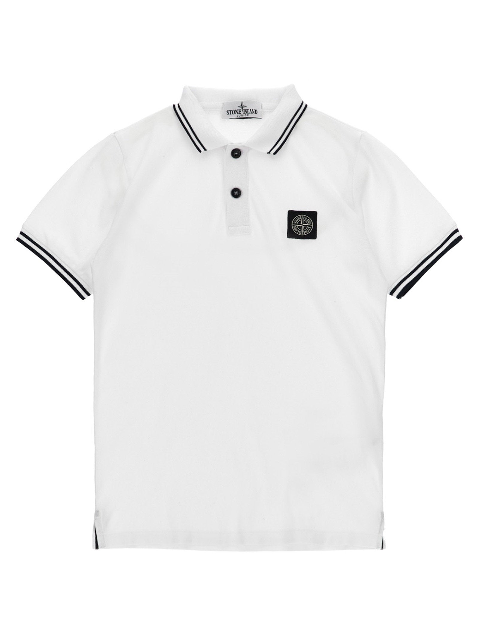 Stone Island Junior Compass Logo Polo Shirt – 95% cotton, 5% elastane