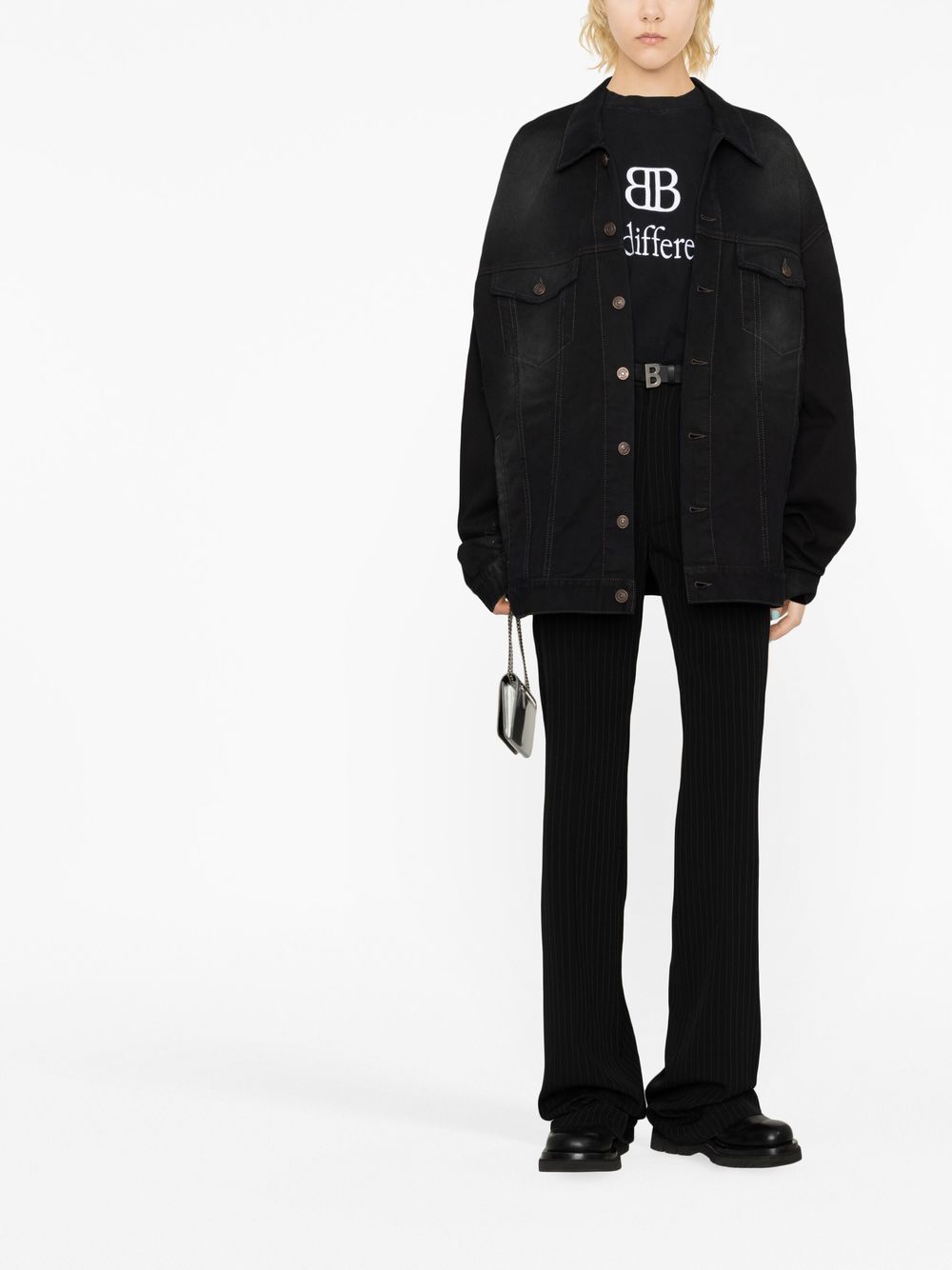 Balenciaga pinstripe straight-leg trousers - view 2
