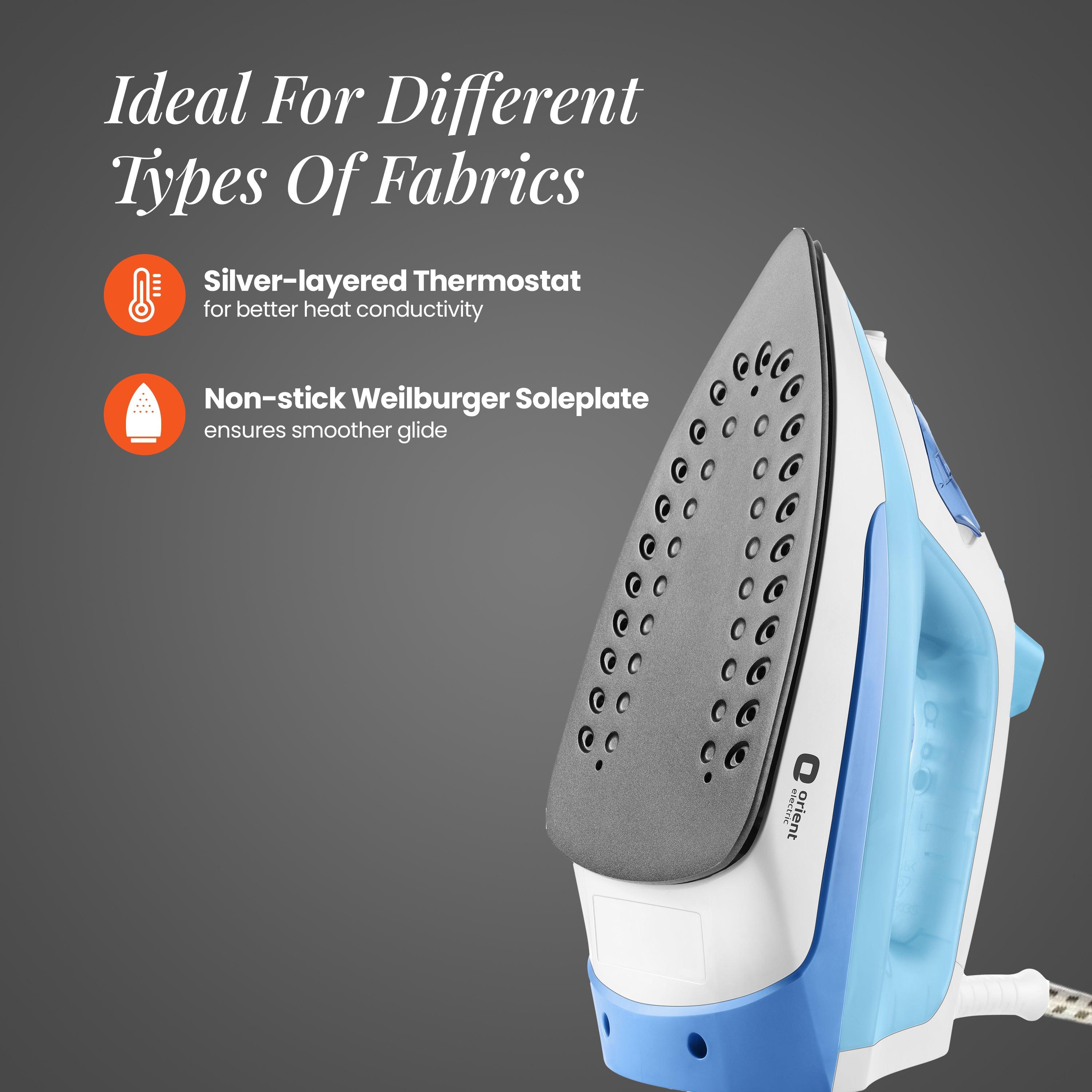 orientelectric Fabrifeel Non Stick Steam Iron for Clothes - view 9