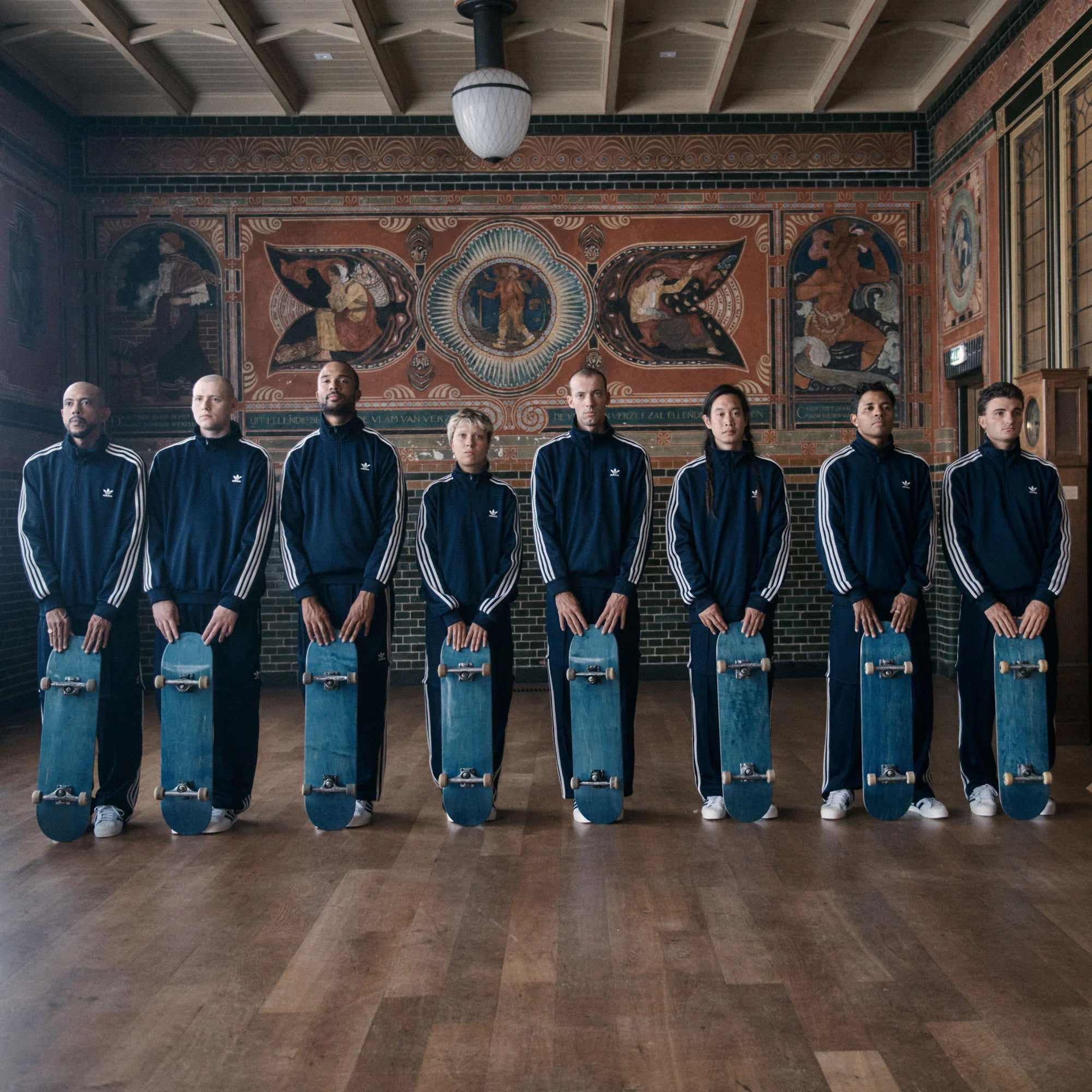 Adidas Originals | POP BECKENBAUER TRACK PANTS { COLLEGIATE NAVY/CHALK WHITE - view 6