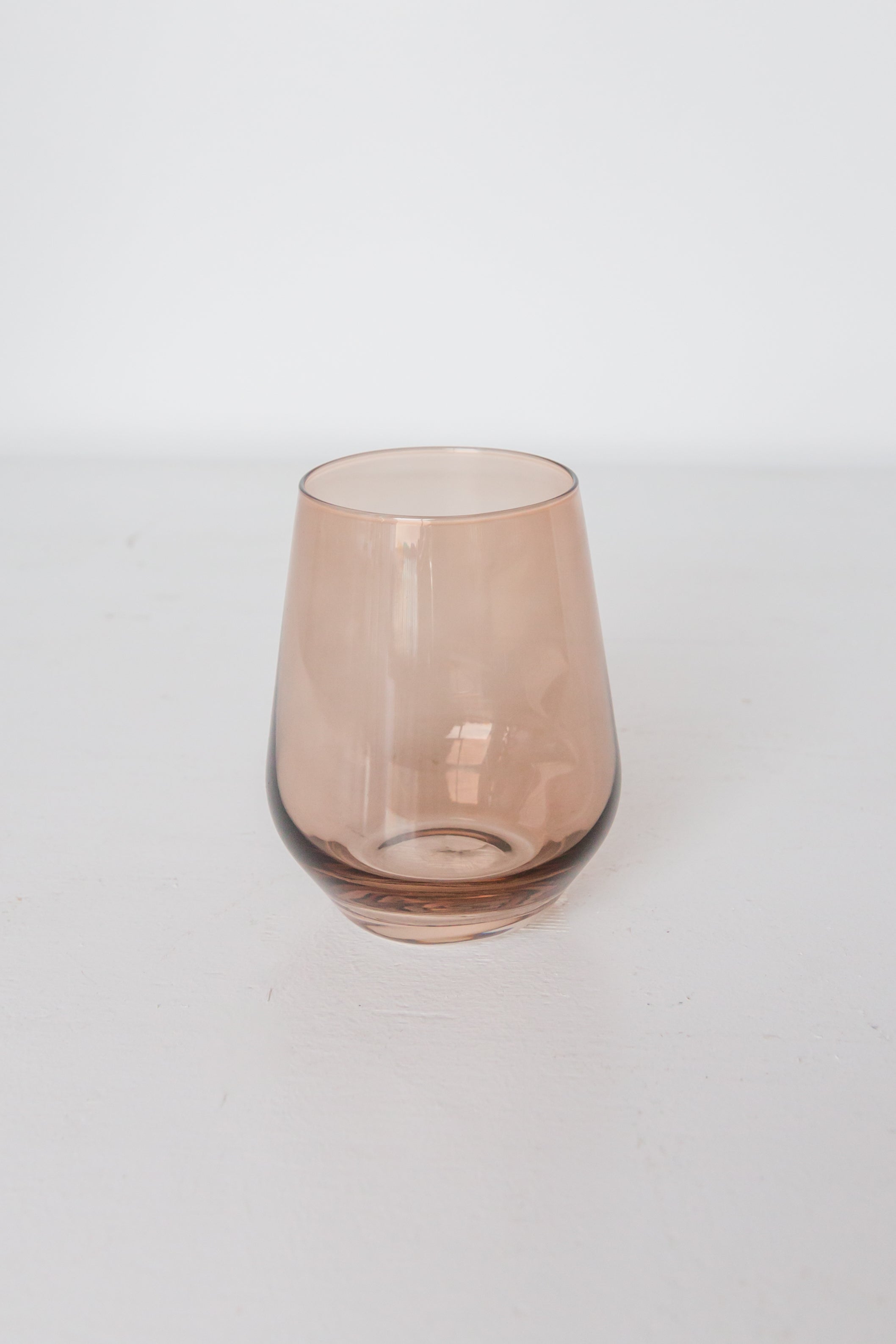 Estelle Colored Glass Estelle Colored Wine Stemless - Set of 6 {Mocha Mousse (Our Amber Smoke)} - view 2
