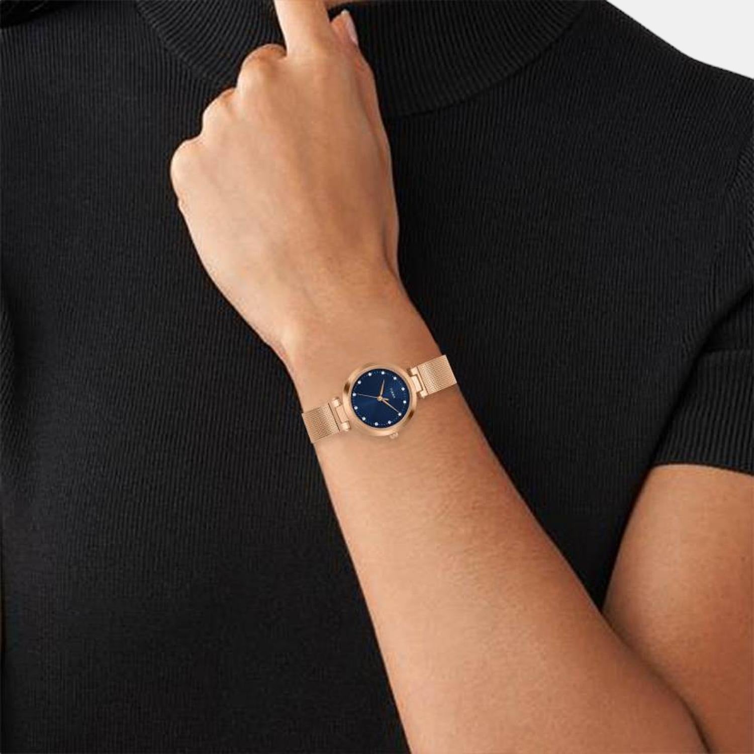 Timex Fashion Women Quartz Blue Dial Analog Stainless Steel Watch TWEL11824 - view 4