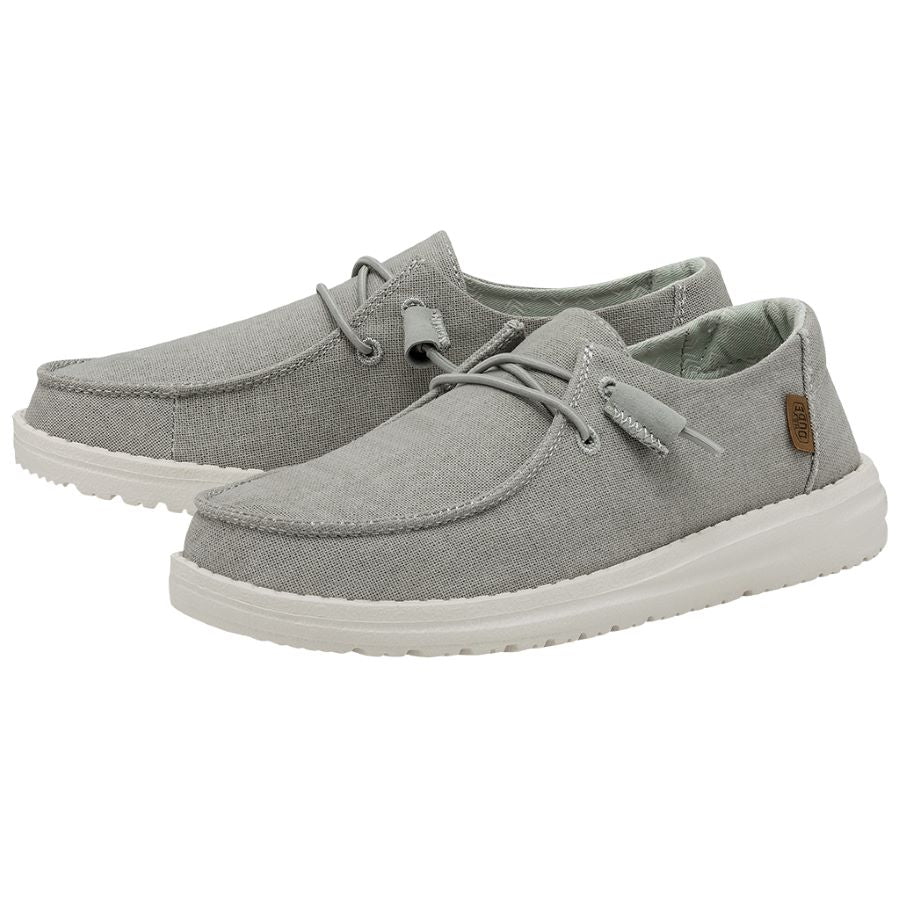 HEYDUDE shoes Wendy Chambray - Light Grey – Women's - view 2