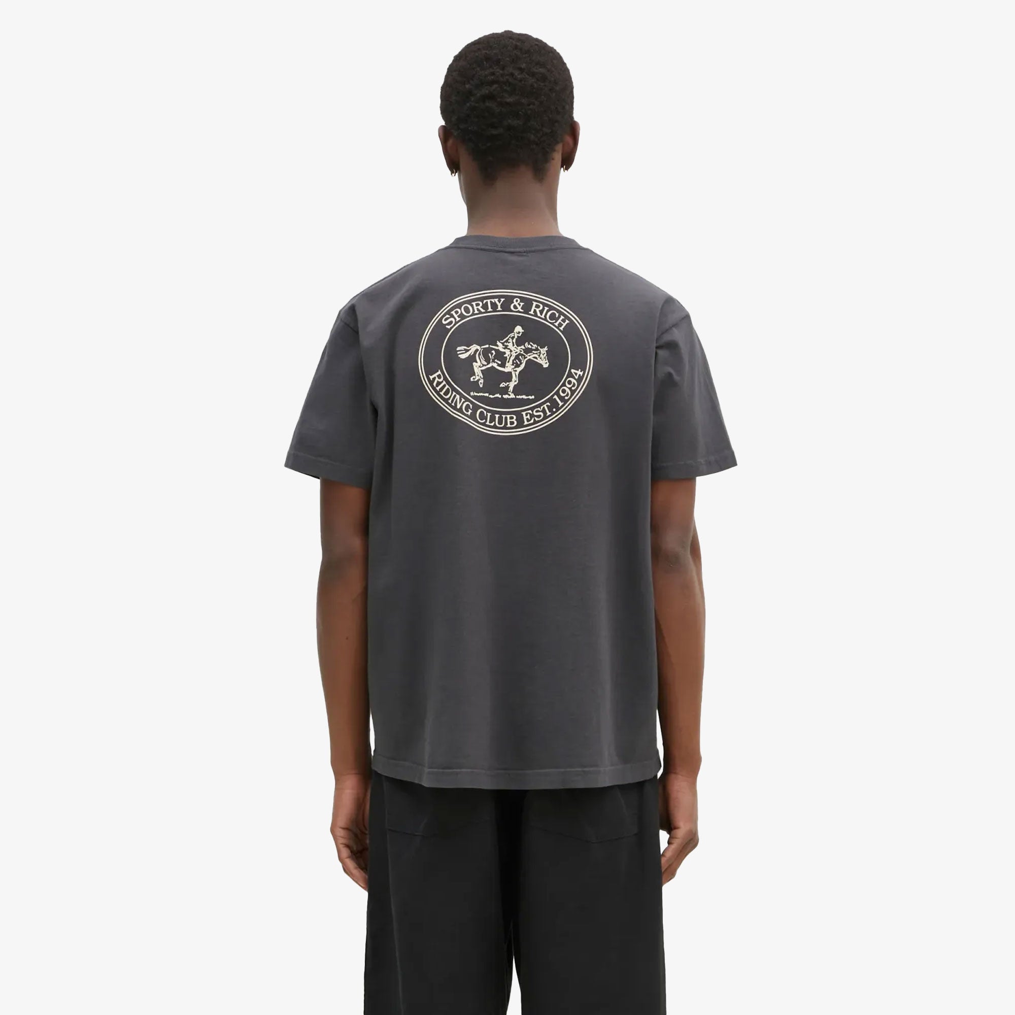 Sporty & Rich | Riding Club Tee { Faded Black - view 2