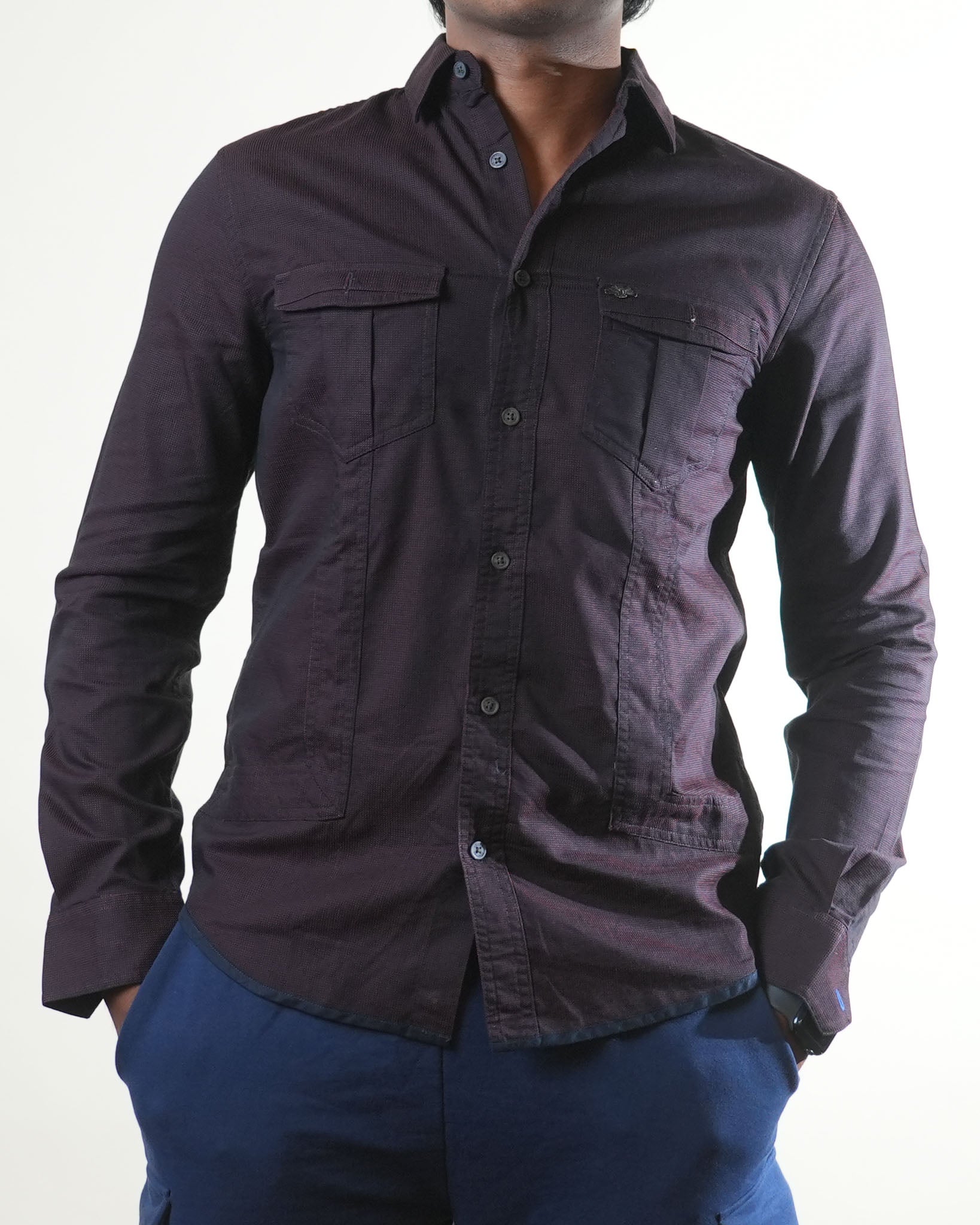 Armani Exchange Dotted Full Sleeve Shirt