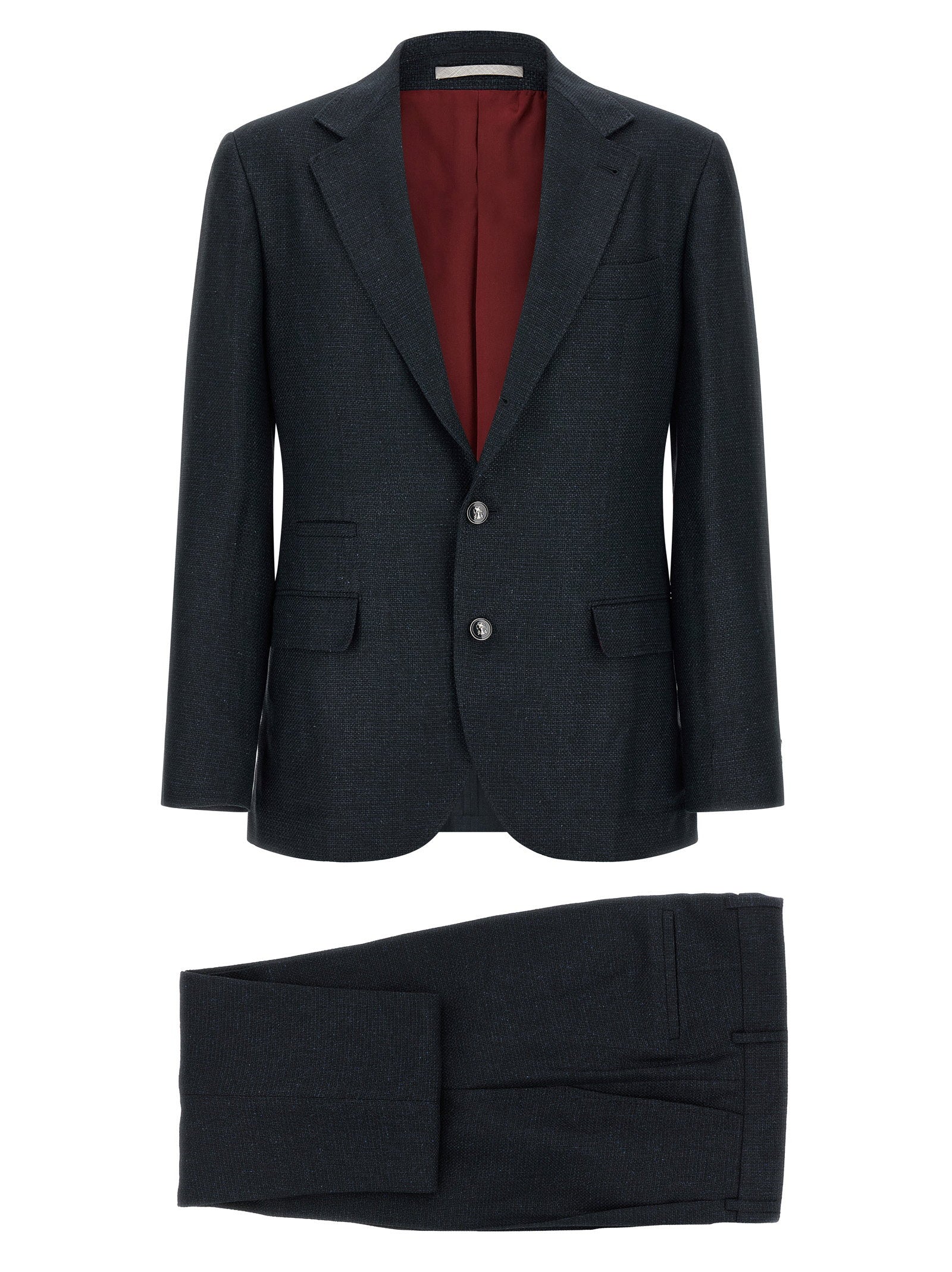 Brunello Cucinelli Hopsack Dress – 49% silk, 31% li, 20% wo