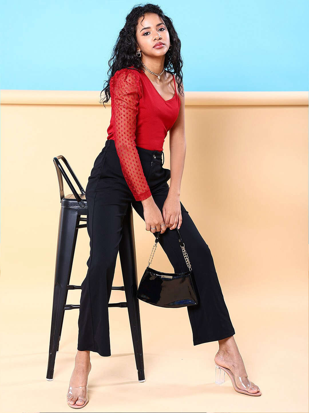 Freehand By The Indian Garage Co Women Top With Meash Sleeves - view 4