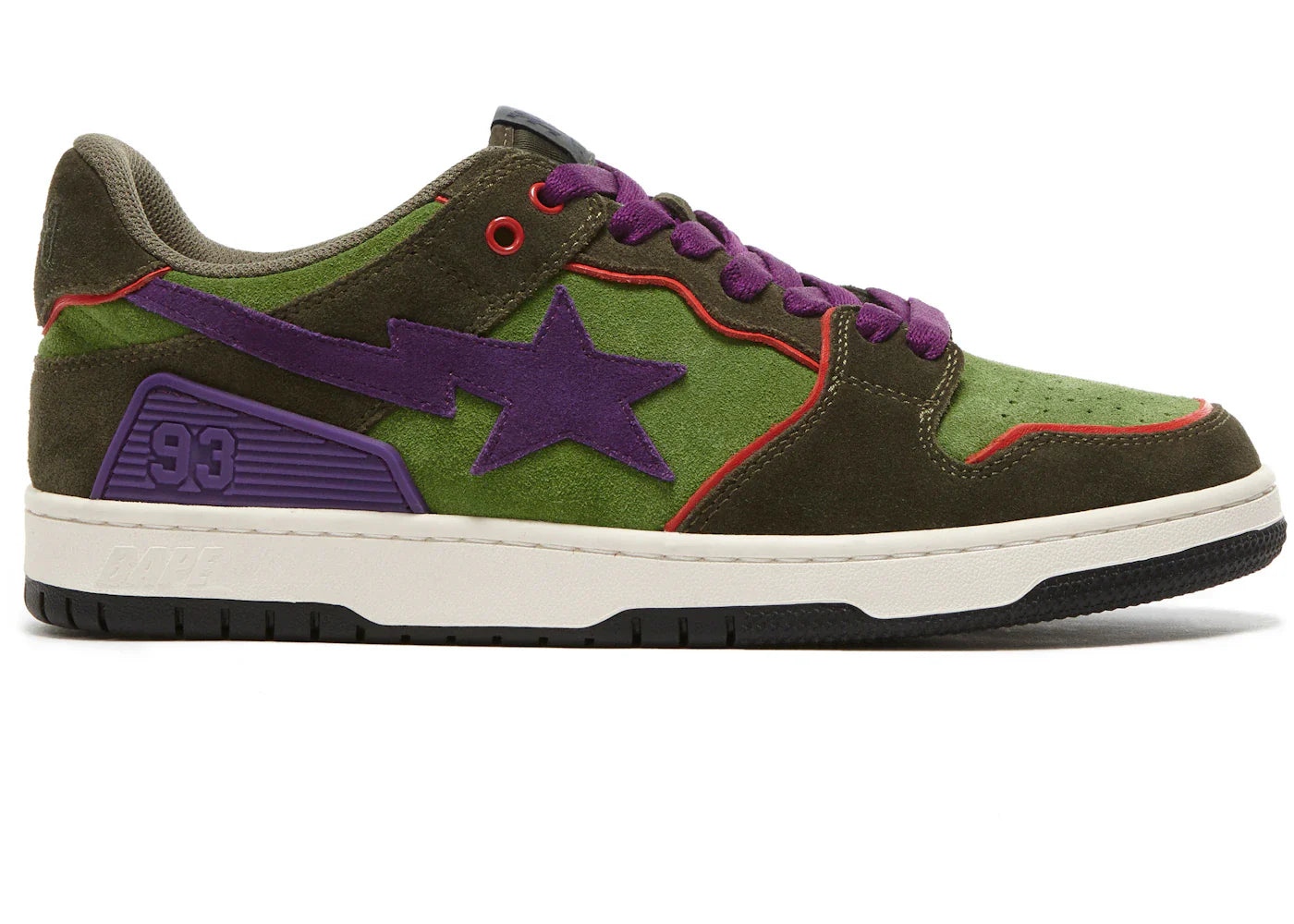 BAPE A Bathing Ape Sk8 Sta Dark Purple Green