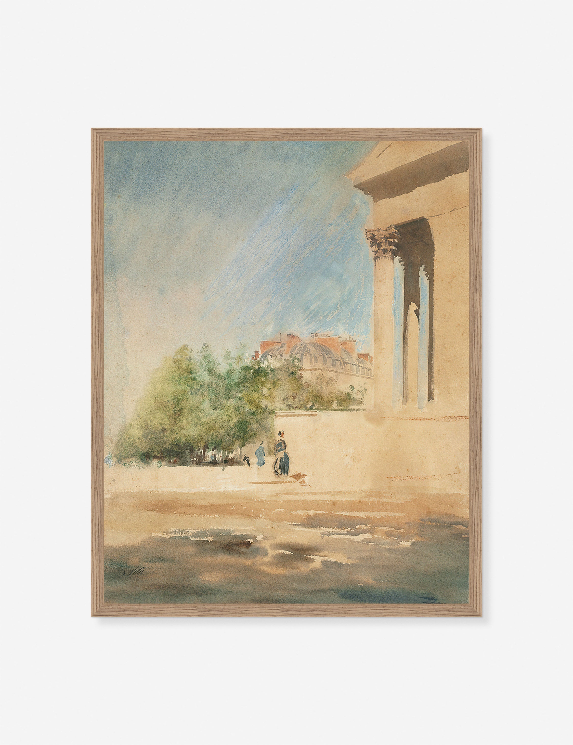 Lulu and Georgia Place de la Madeleine II Print by Giuseppe De Nittis - view 2