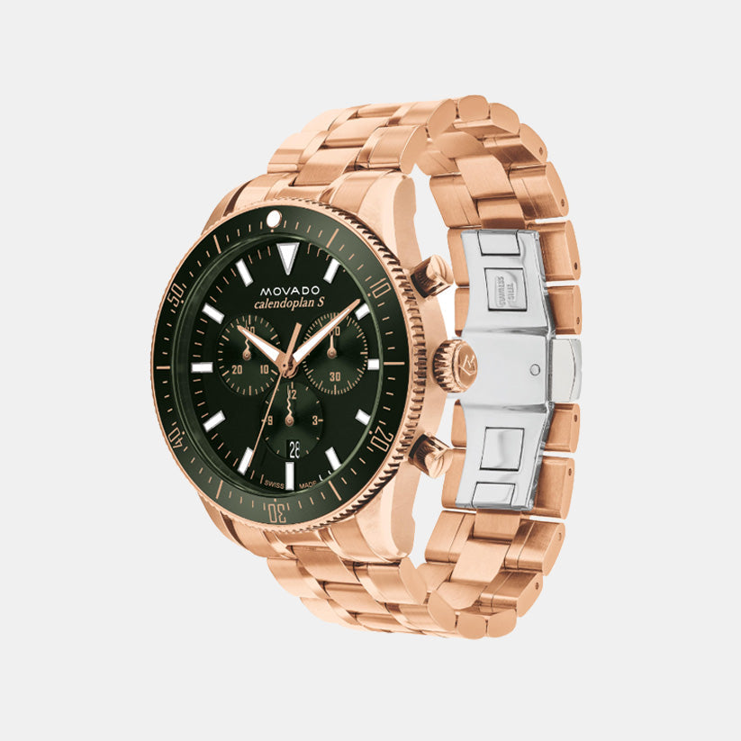 Movado Heritage Men Quartz Green Dial Chronograph Stainless Steel Watch 3650184 - view 2