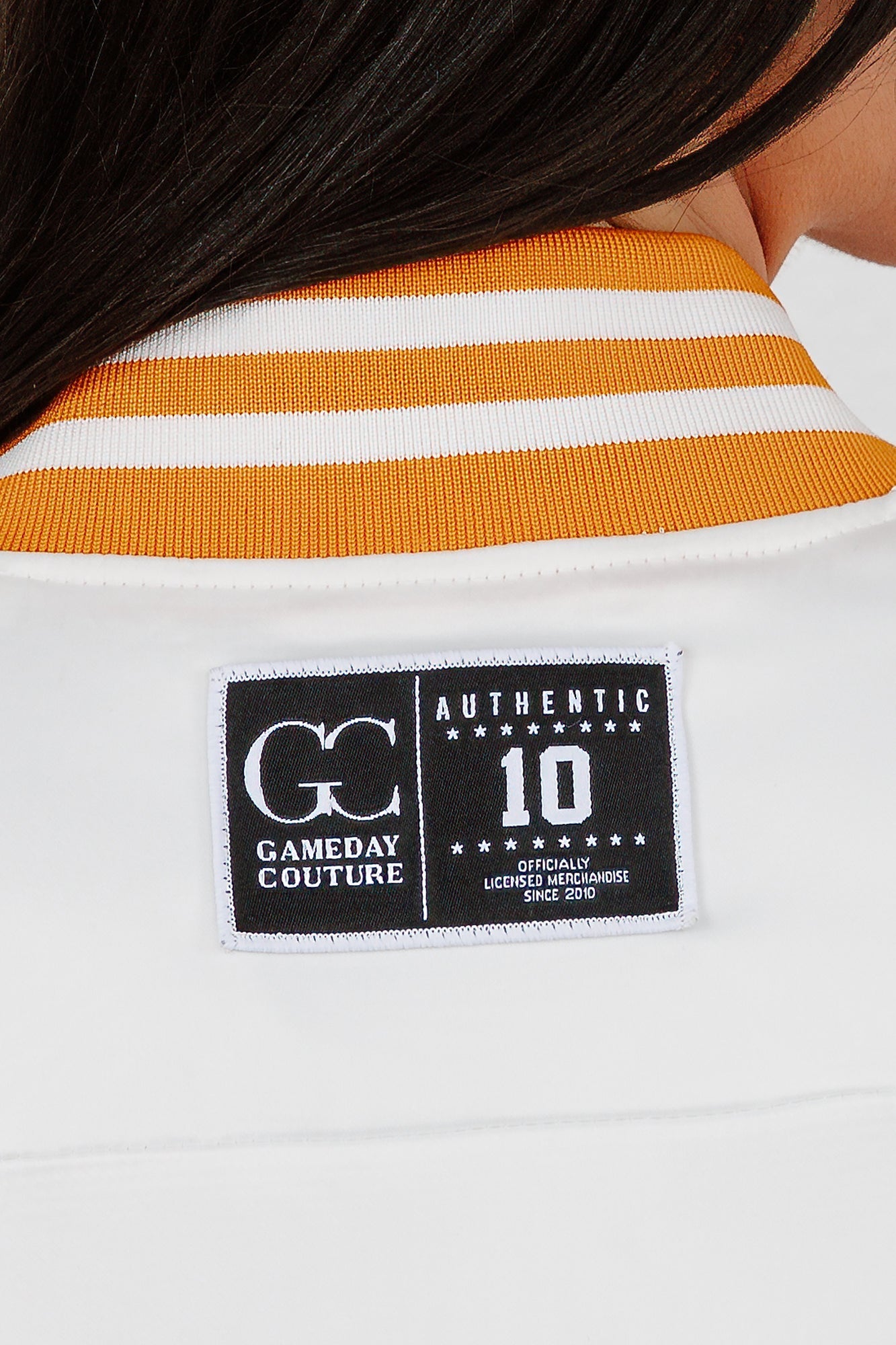 MADI X GC Tennessee Volunteers Hot Shot Mixed Media Throwback Varsity Bomber Jacket With Rhinestone Inserts By Madi Prewett Troutt - view 5