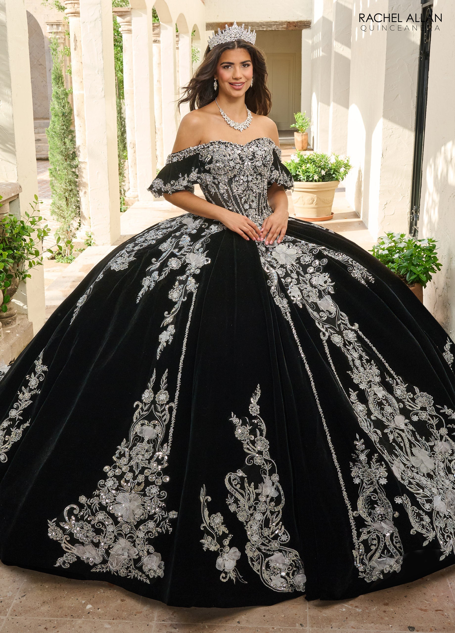 Mary's Bridal Velvet Charro Quinceanera Dress by Rachel Allan RQ5011