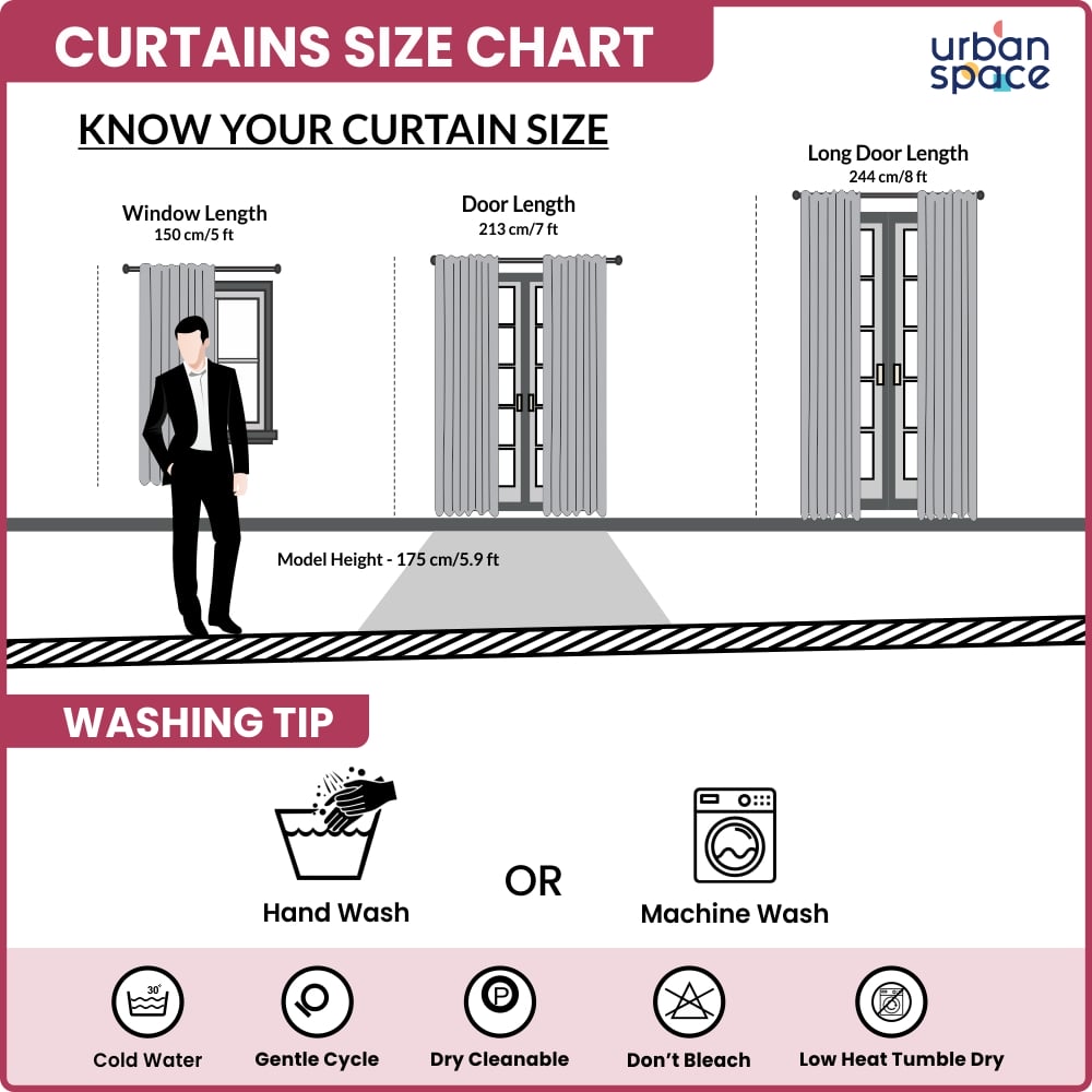 Urban Space -Home Furnishing Store Blackout Curtains, Digital Printed Curtains, Pack of 2 Curtains - Cone Flower - Pink - view 4