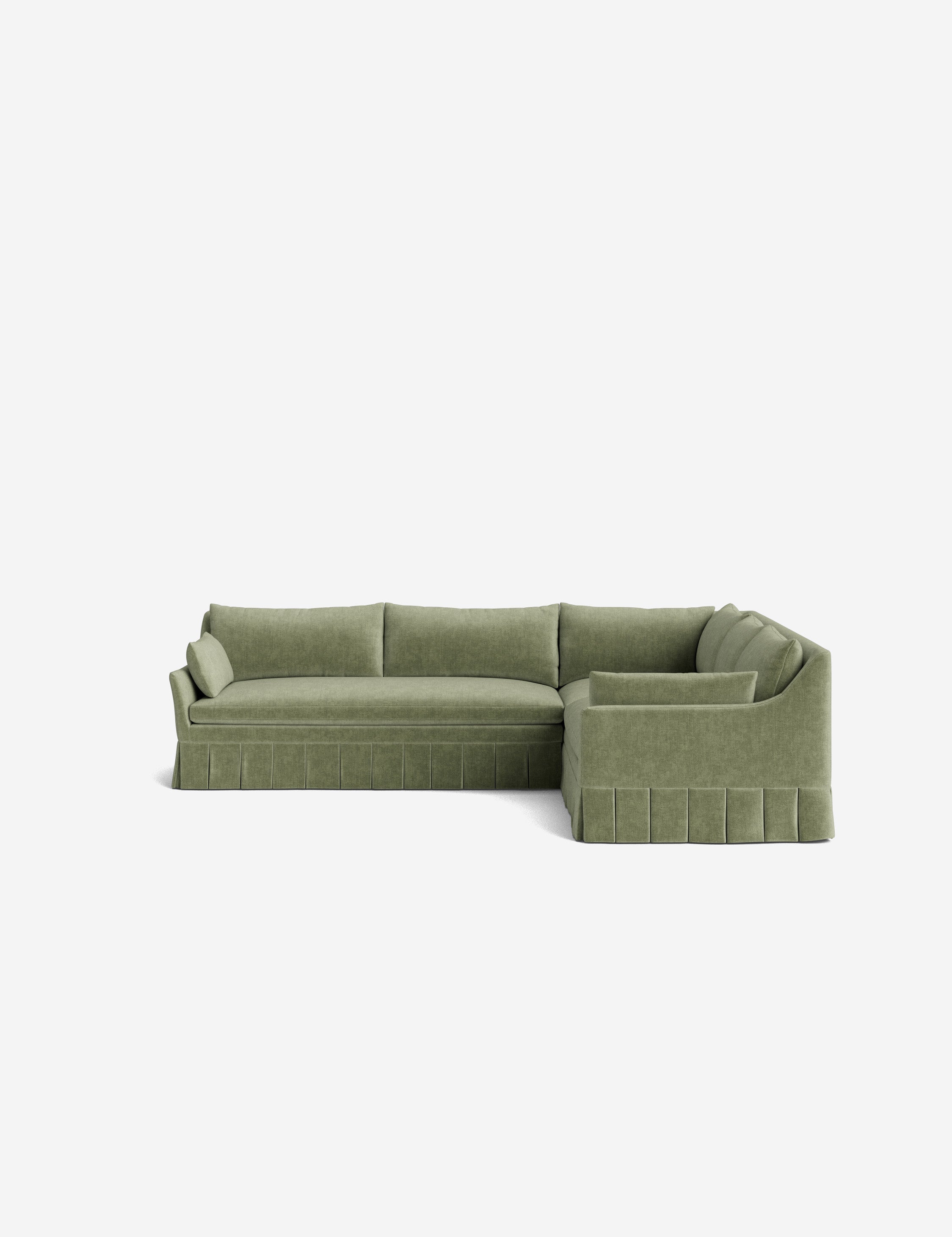 Lulu and Georgia Portola Luxe Depth Pleated Corner Sectional Sofa - view 193
