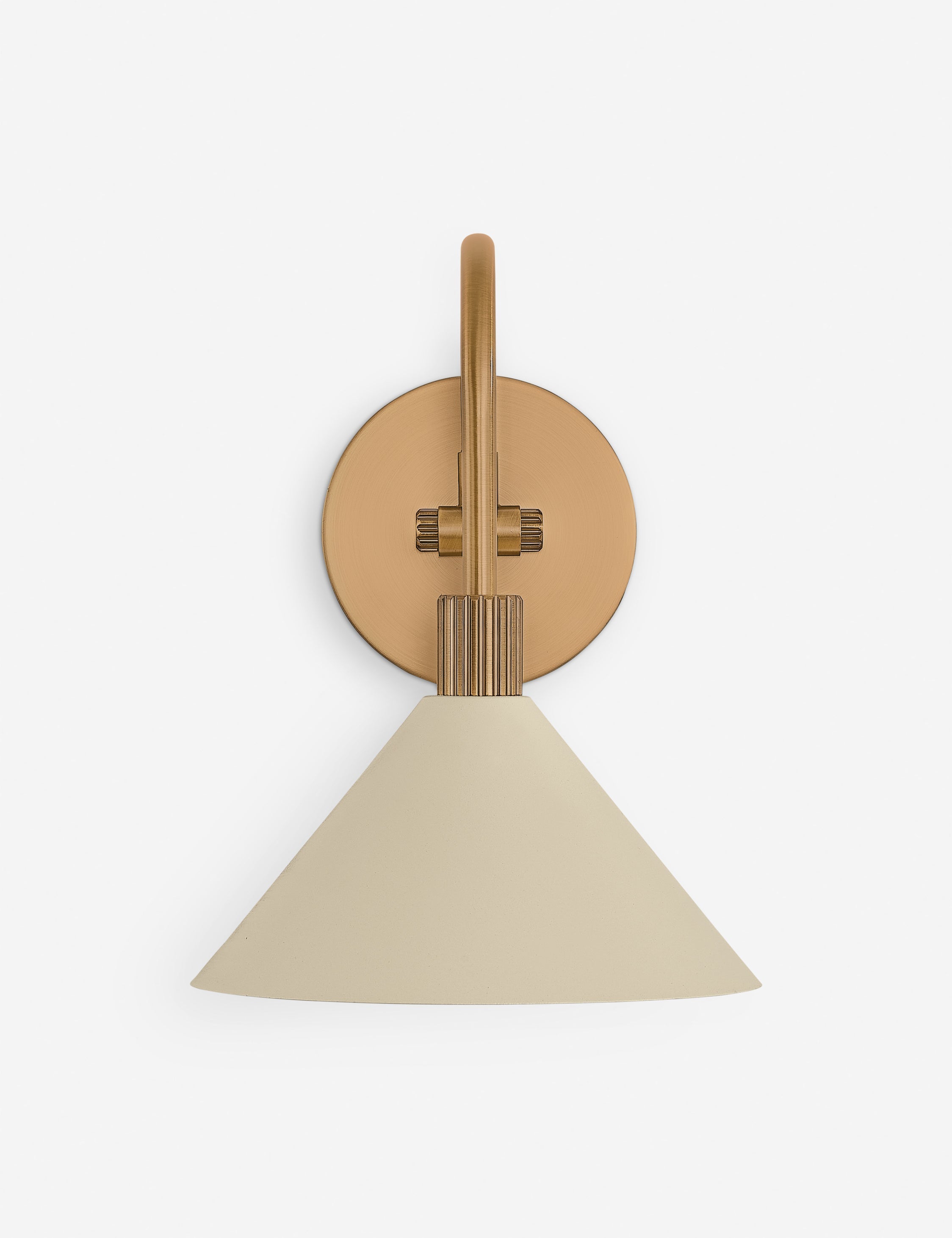 Lulu and Georgia Hoplin Vanity Light – Antique Brass and Cream