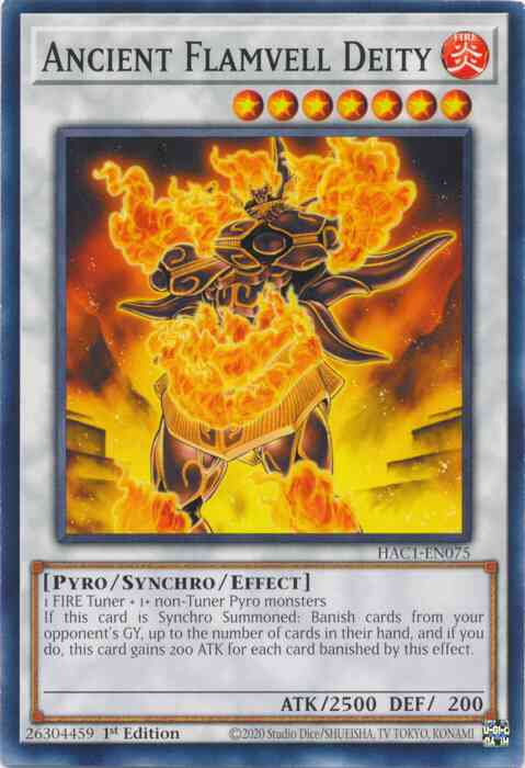 Yu-Gi-Oh! Ancient Flamvell Deity - HAC1-EN075 - Common - 1st Edition