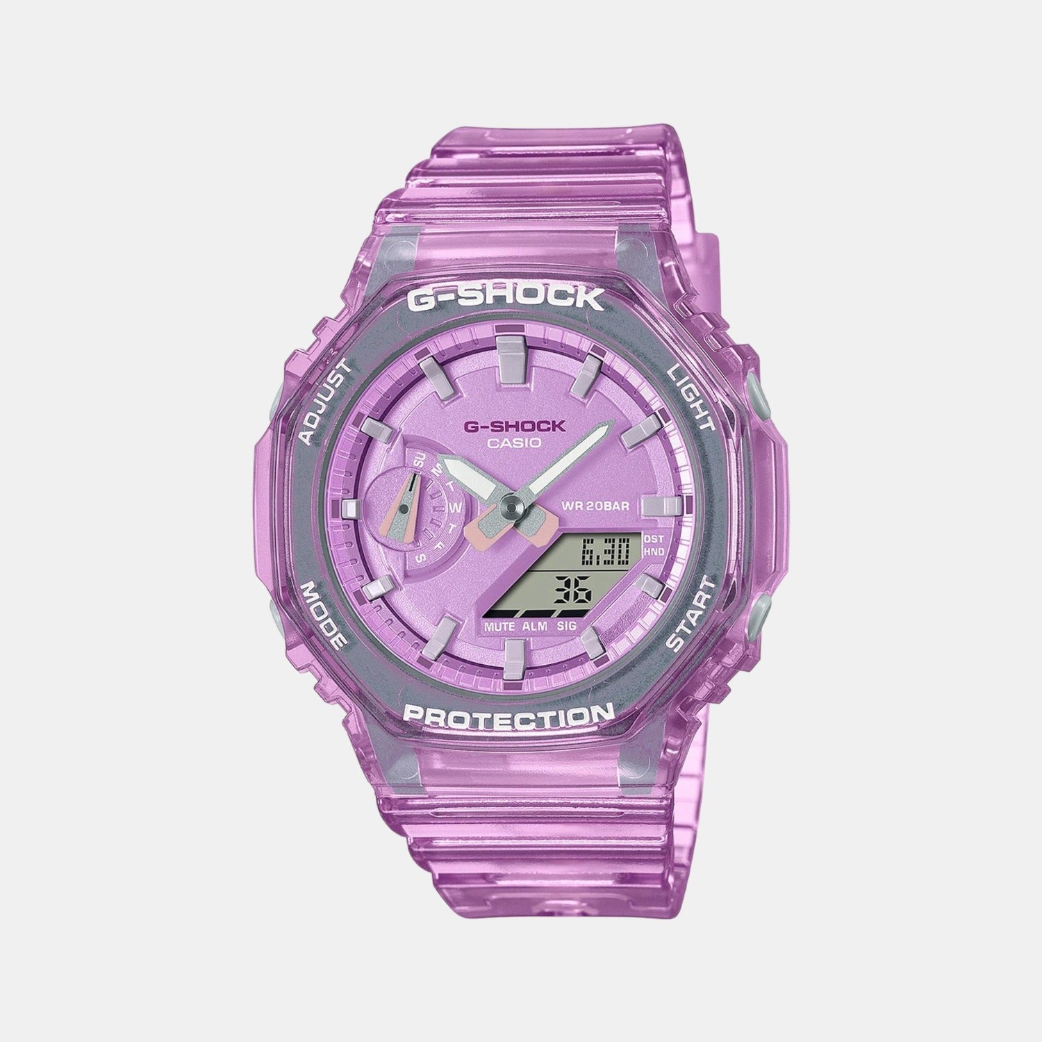 Casio G-Shock Men Quartz Purple Dial Analog-Digital Resin Watch G1290