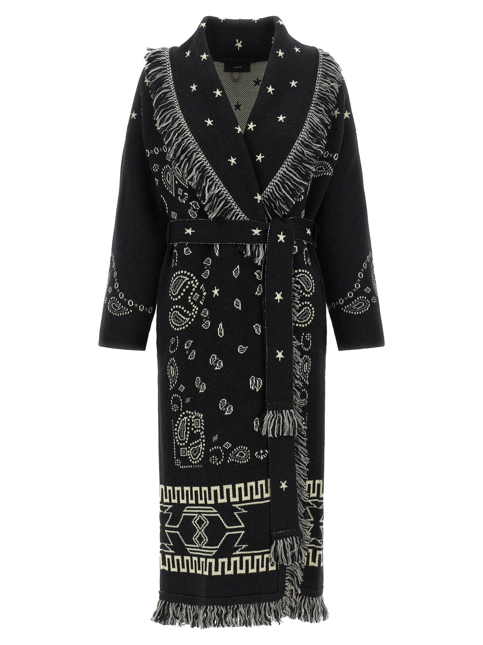 Alanui Bandana Long Coat – 100% virgin wool