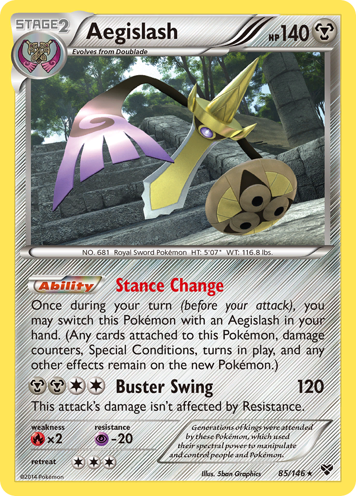 Rare xy1-85 reverse – Pokémon Aegislash - 85/146 - Rare [xy1-85] [Reverse Holo] - Aegislash - 85/146 - Rare