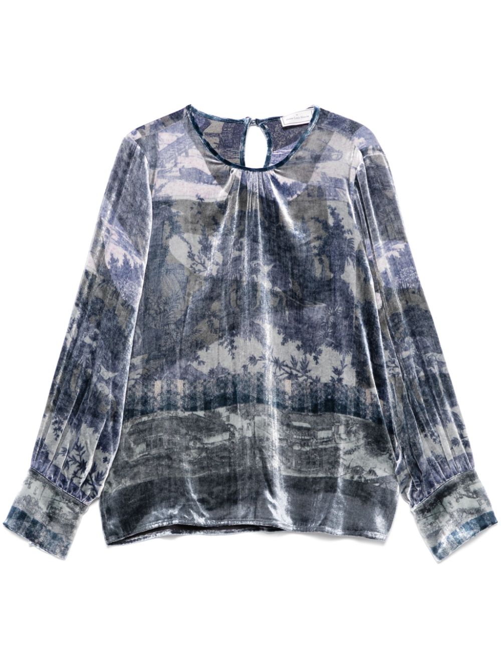 Pierre Louis Mascia Silk printed blouse – Viscose 82%, Silk 18%