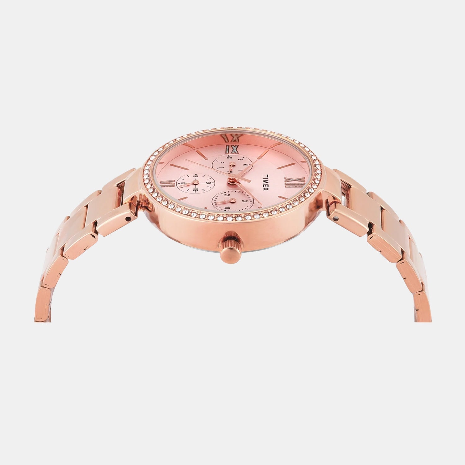 Timex Fashion Women Quartz Pink Dial Multi-Function Stainless Steel Watch TWEL18707 - view 4