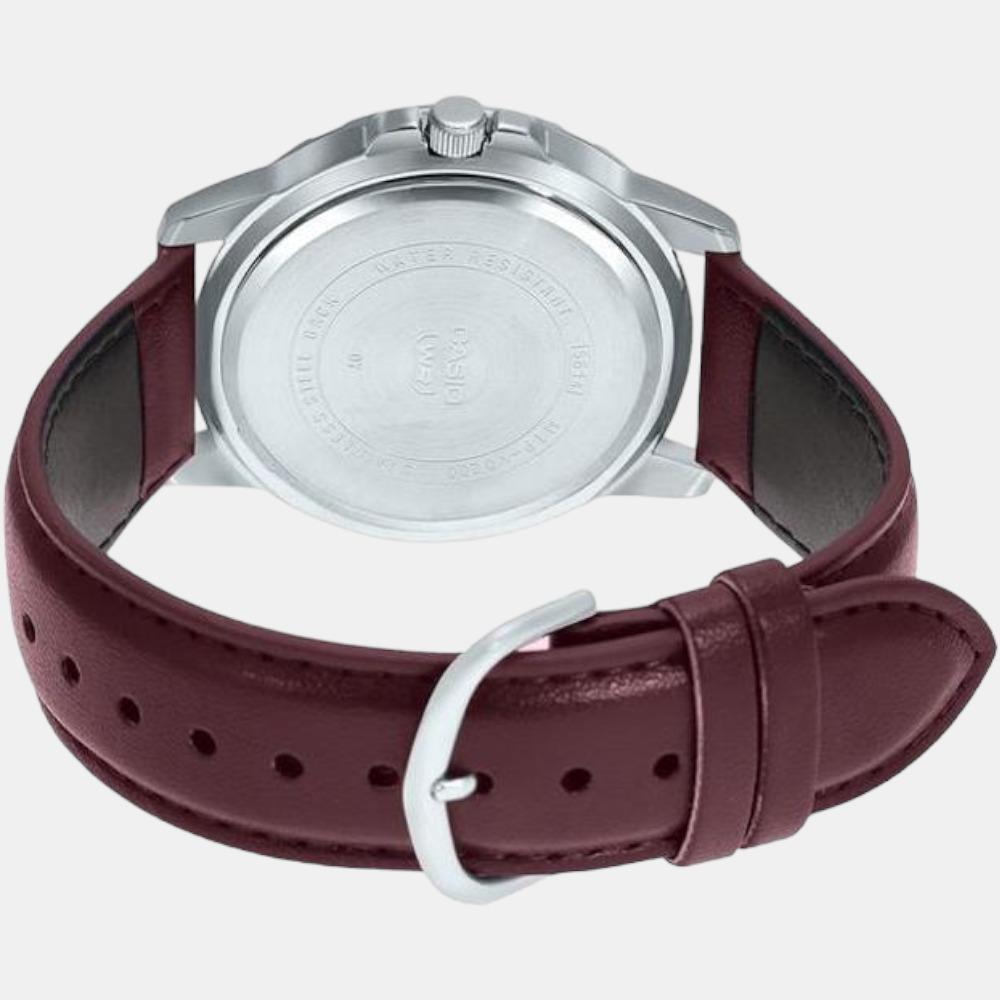 Casio Enticer Men Quartz Brown Dial Chronograph Leather Watch A2071 - view 5