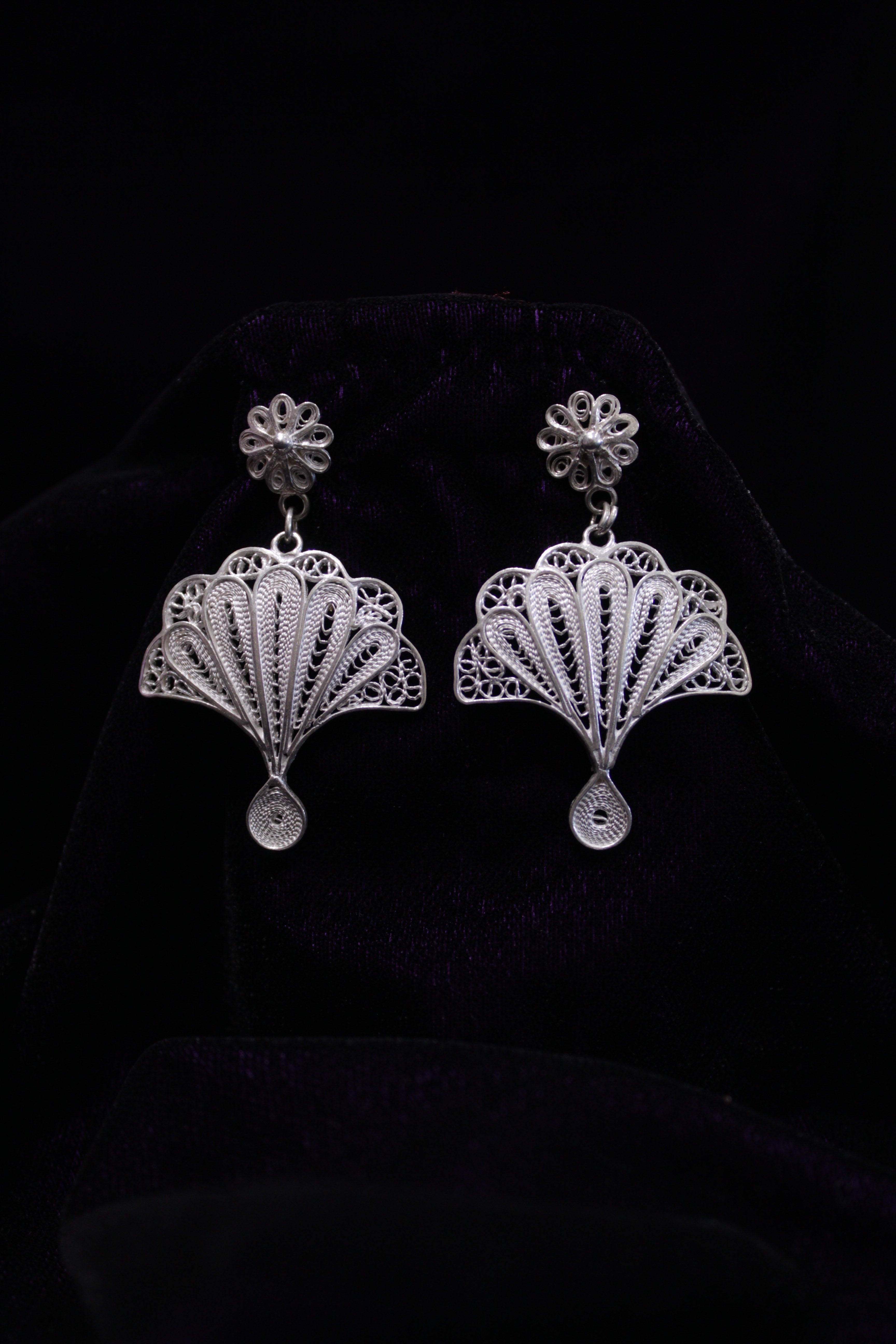 Indianvillez Tree Shape Silver Filigree Earring
