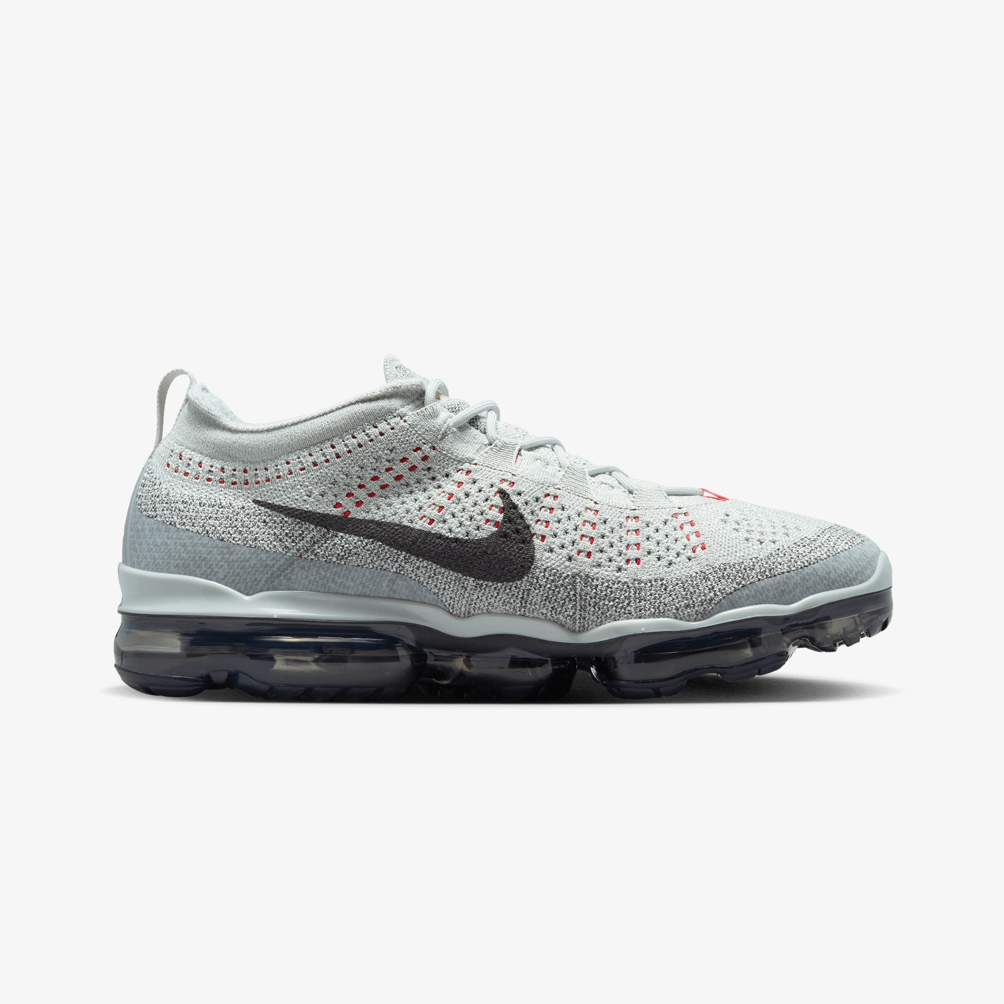 Nike | Air Vapormax 2023 Flyknit { Light Silver/smoke Grey-picante Red