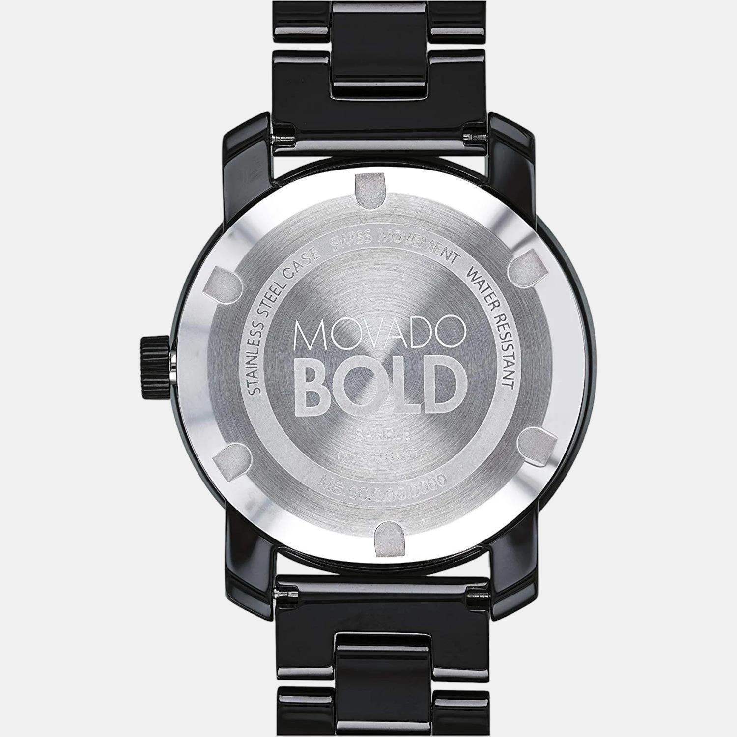 Movado Bold Women Quartz Black Dial Analog Stainless Steel Watch 3600535 - view 4