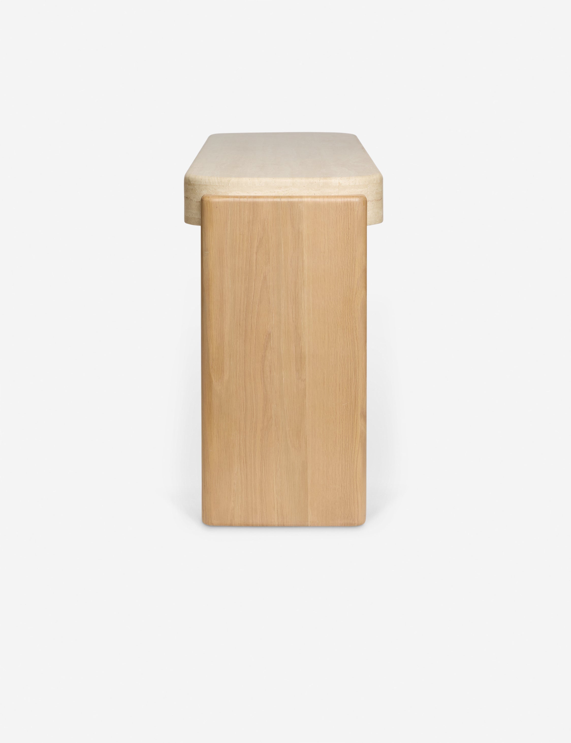 Lulu and Georgia Midora Console Table – Travertine - view 5