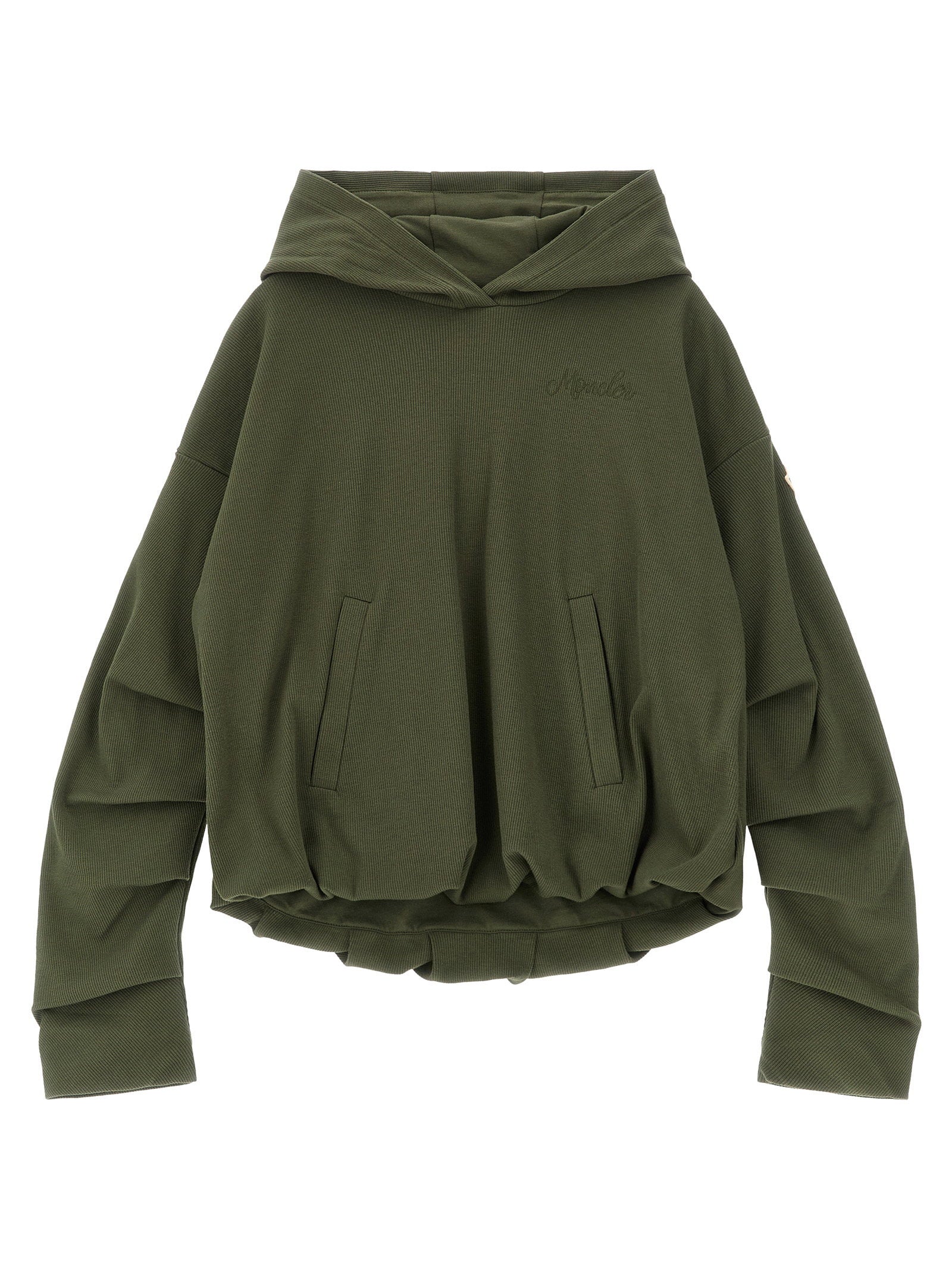 Moncler Enfant Ribbed Hoodie – 98% cotton, 2% elastane