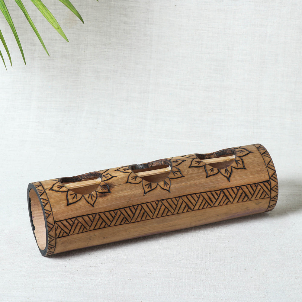 ITOKRI CRAFTS INITIATIVE Bamboo Candle Holder - 3 Candle