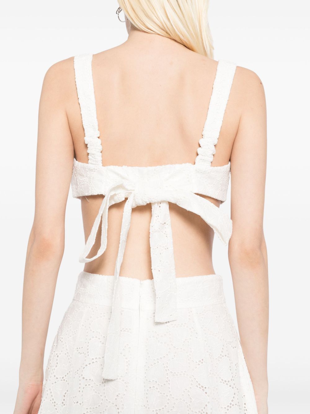 Zimmermann Crush embroidered bralette – LINEN 100% - view 3