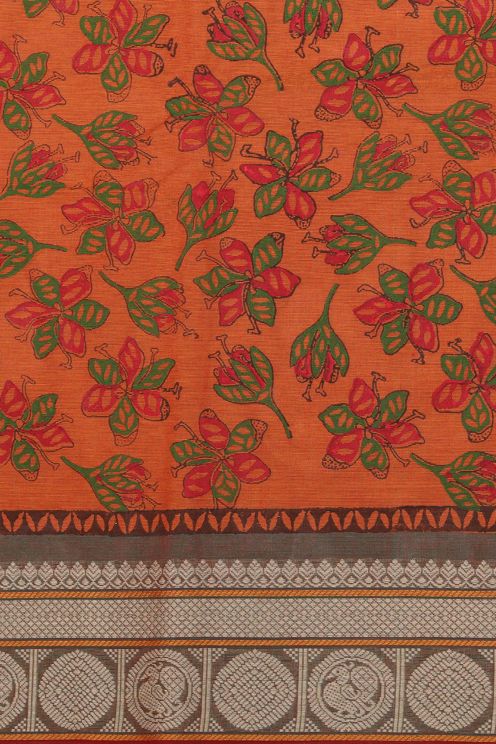 Kalanjali Ethnics Hand block printed cotton saree - view 3