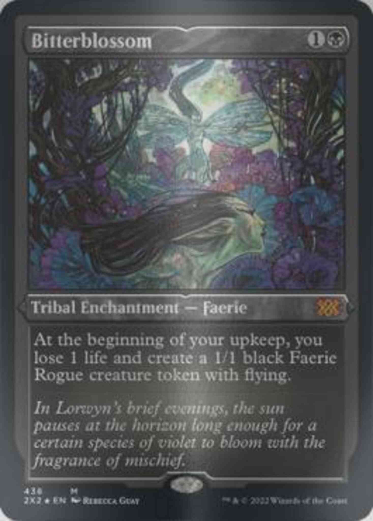 Bitterblossom 436 double – Magic Bitterblossom [436] [Double Masters 2022] [Etched Foil]