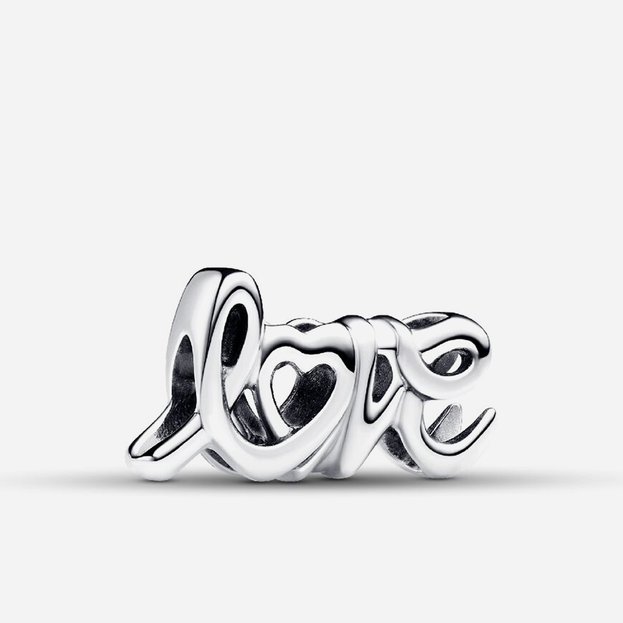 Pandora Handwritten Love Charm Sterling Silver - view 3