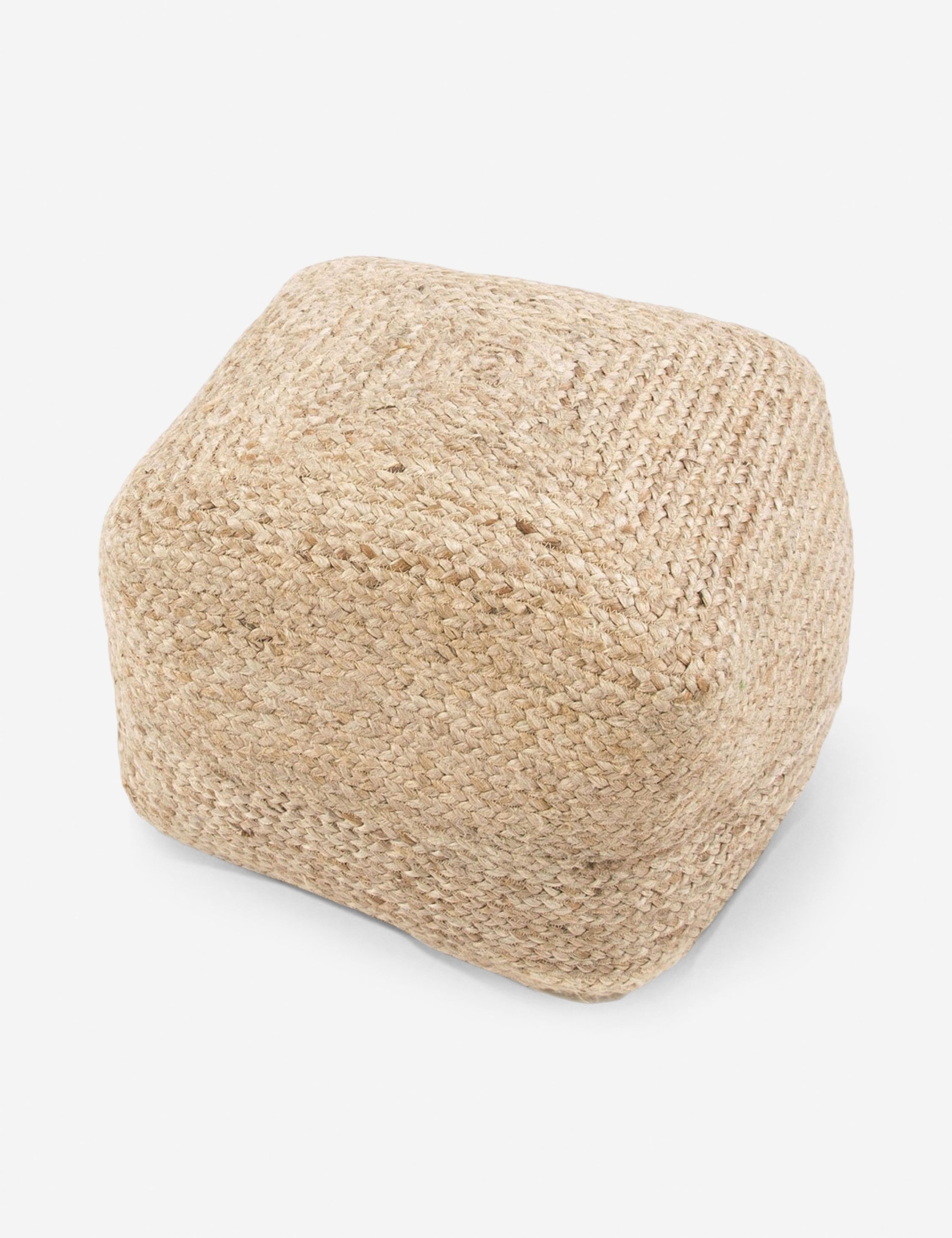 Lulu and Georgia Patan Square Pouf, Natural