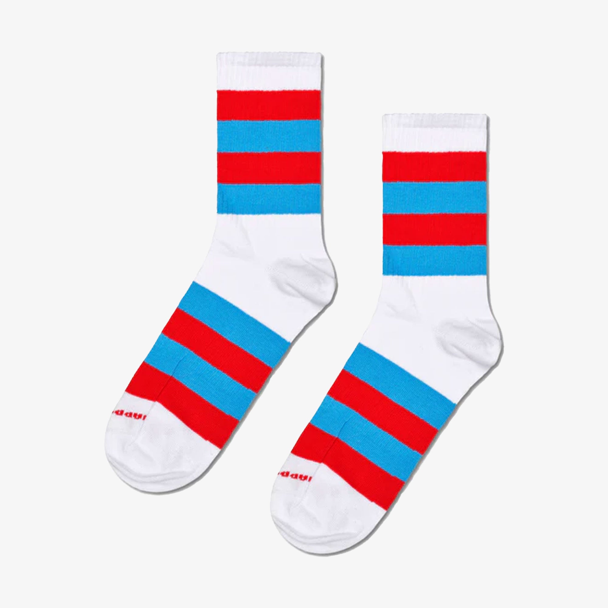 Happy Socks | STRIPE IT 3/4 CREW SOCK { WHITE/RED/BLUE