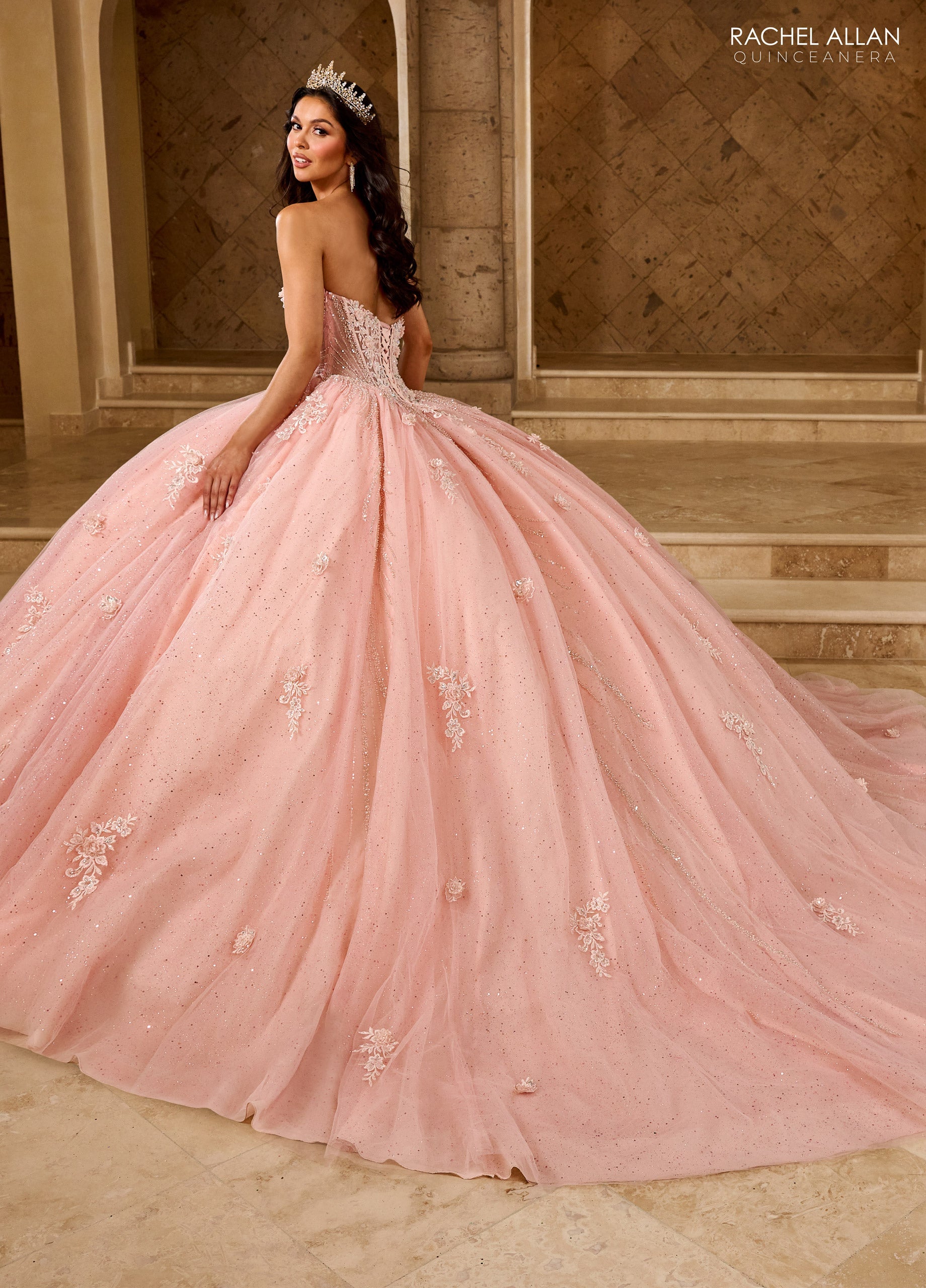 Mary's Bridal Strapless Cape Quinceanera Dress by Rachel Allan RQ1162 - view 4