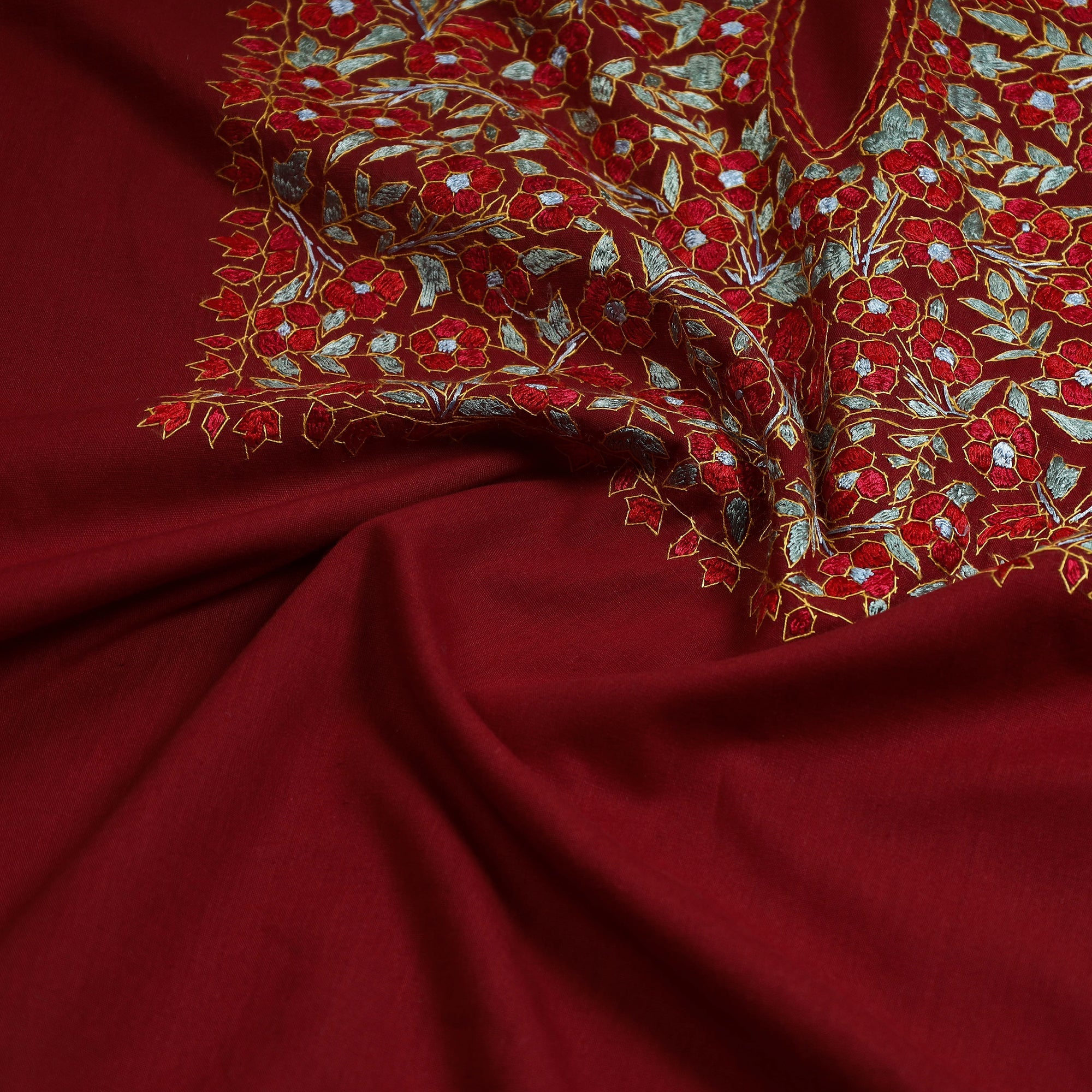 ITOKRI CRAFTS INITIATIVE 2pc Kashida Hand Embroidery Cotton Dress Material 59 - view 2