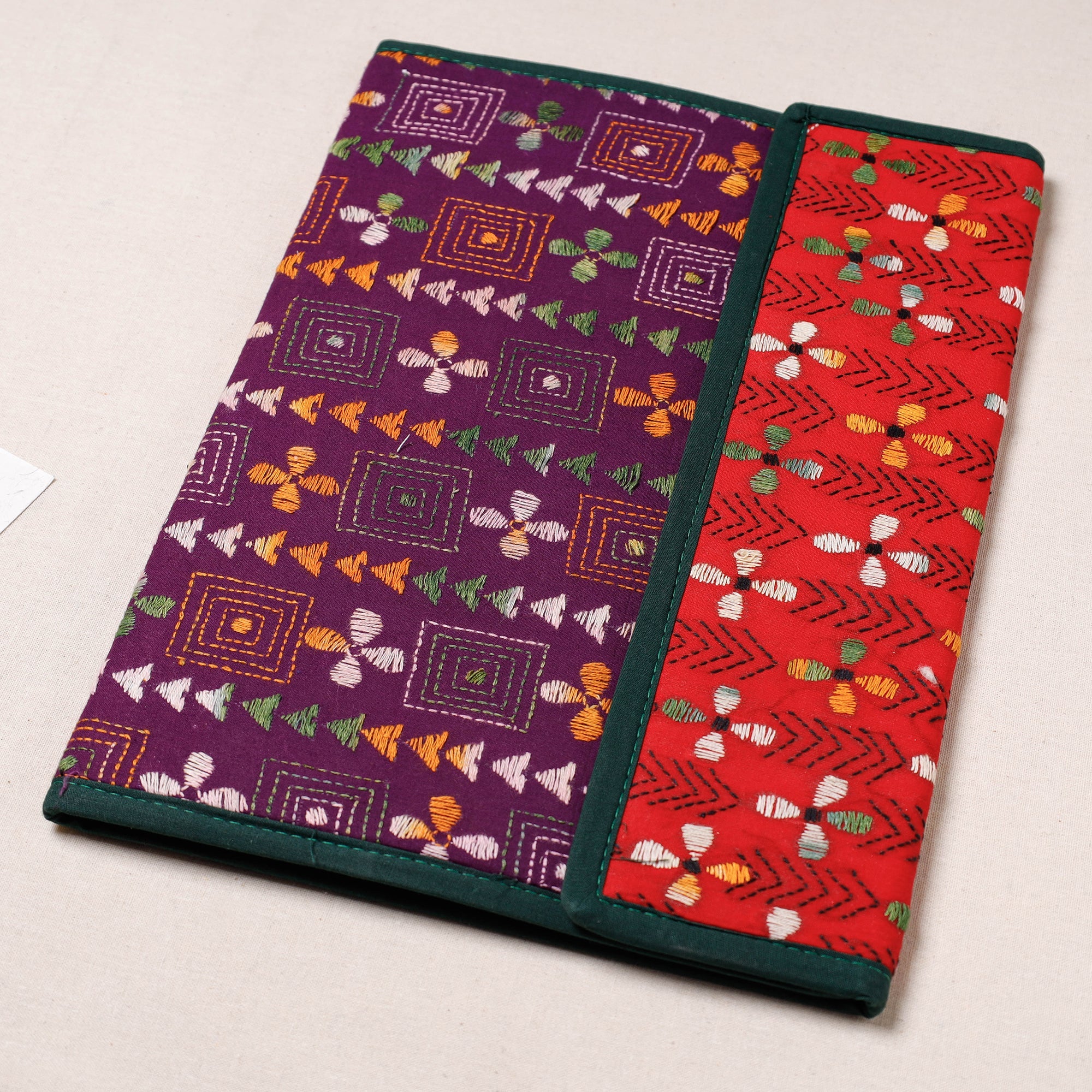 ASALKAAR Bengal Kantha Work Handcrafted File Folder - view 2