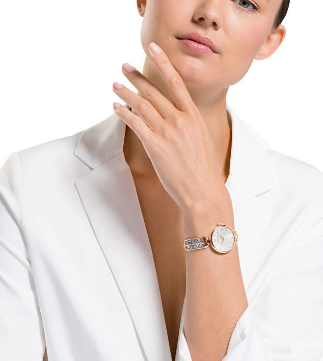 Swarovski Dream Rock Silver Dial & Rose Gold Watch for Ladies - view 3