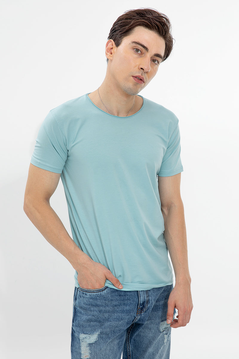SNITCH Raw Edge Sky Blue T-Shirt