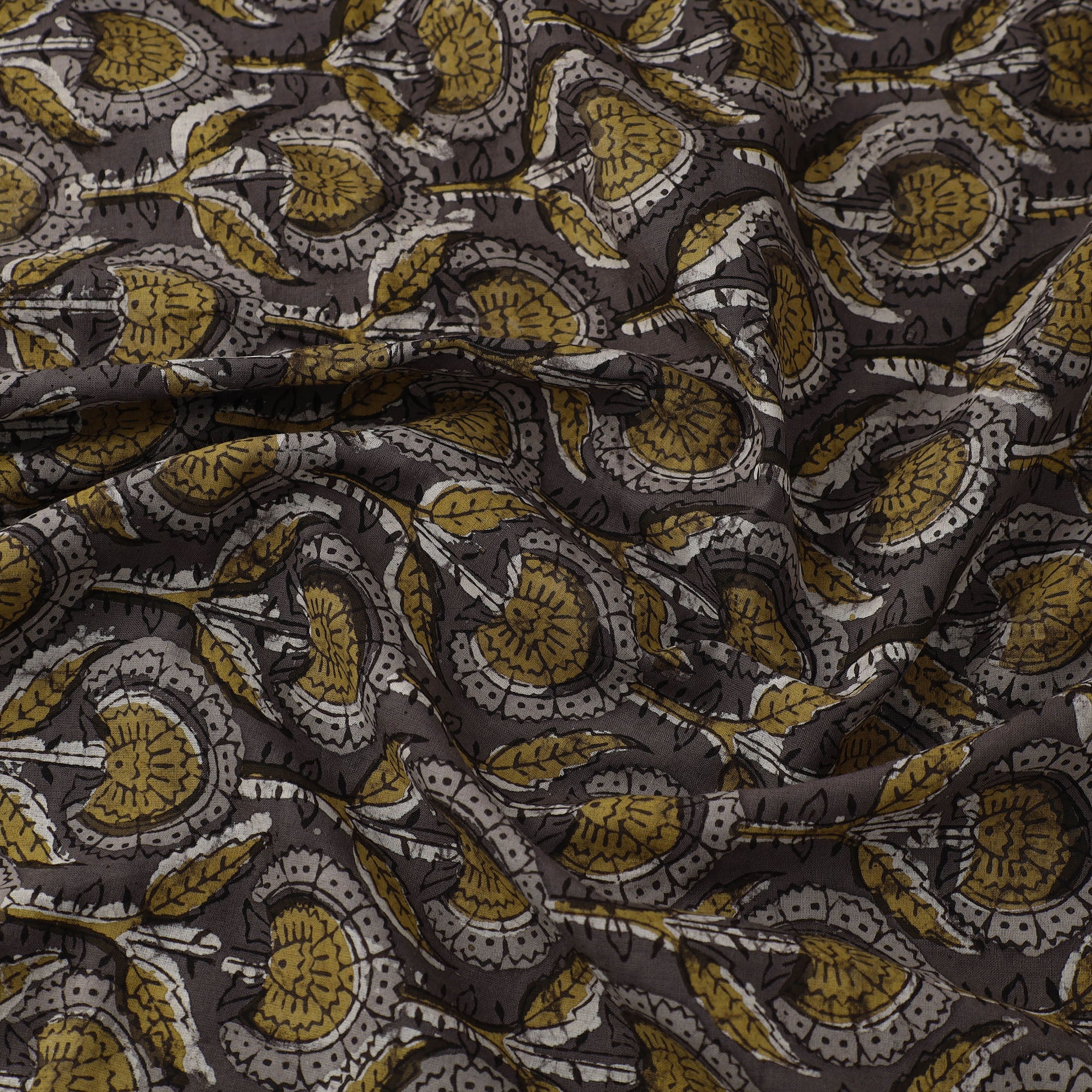 HAVELI CHRONICLES Brown - Block Printed Cotton Jahota Fabric 18 - view 3