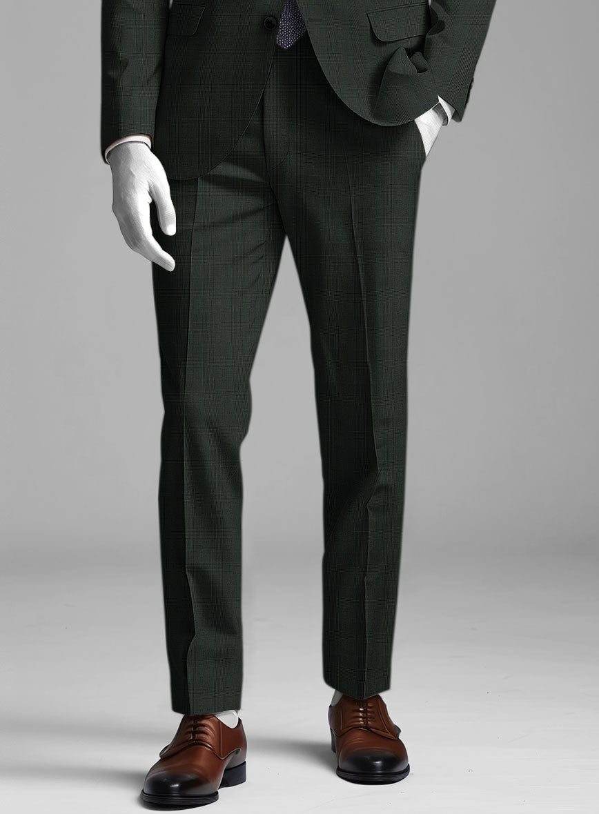 StudioSuits Napolean Esso Tartan Olive Wool Pants - view 2