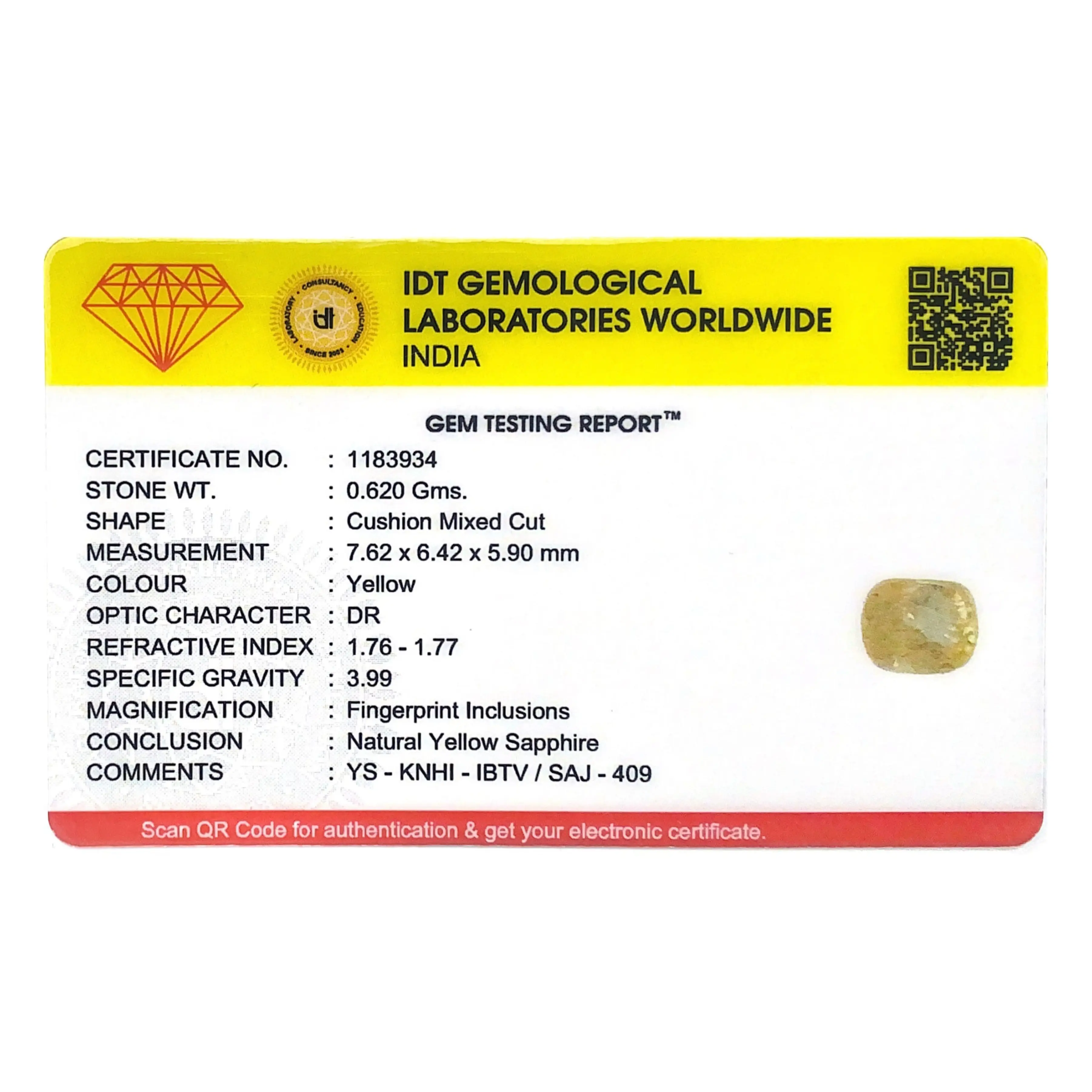Pramogh Yellow Sapphire - 3.1 Carat - view 4