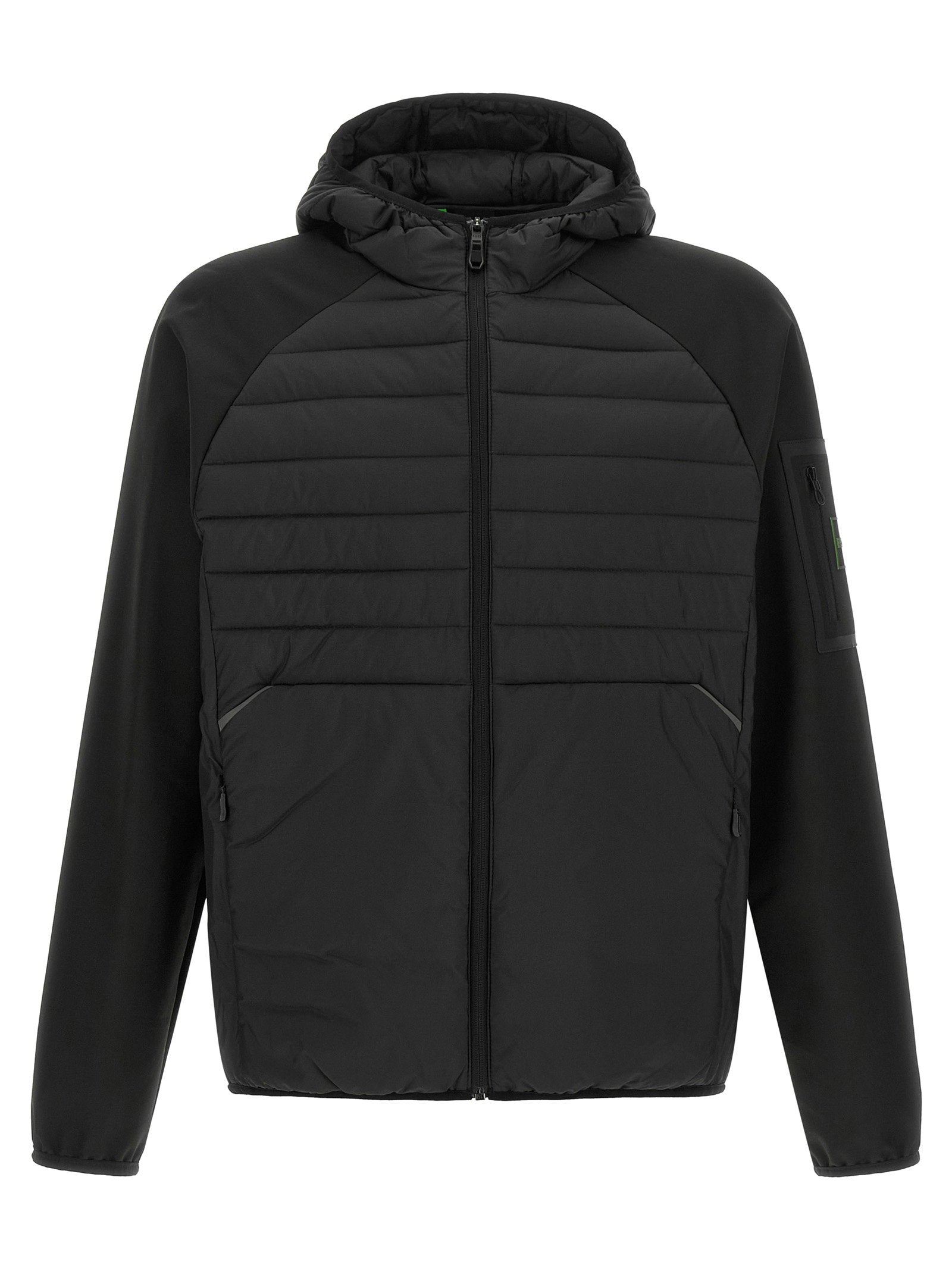 Hugo Boss Two-material Hoodie – 95% lpr 5% elastane