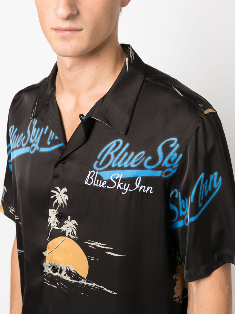 Blue Sky Inn Logo viscose shirt – Viscose 100% - view 2